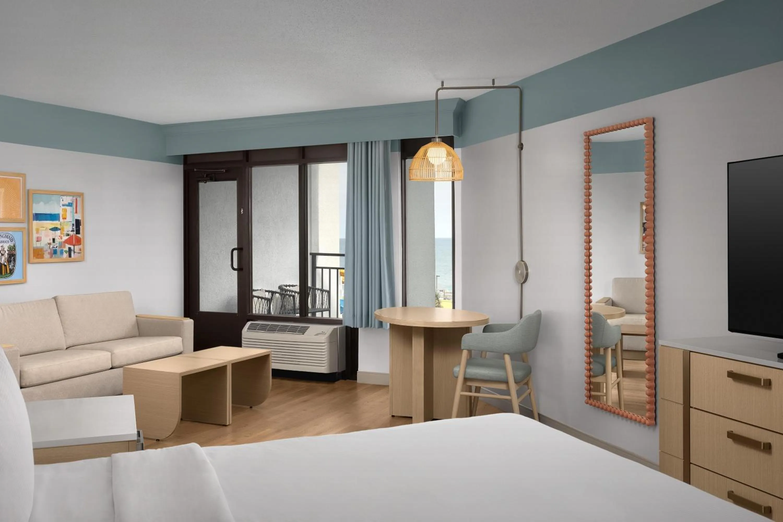 Bed in The Ellie Beach Resort Myrtle Beach, Tapestry By Hilton