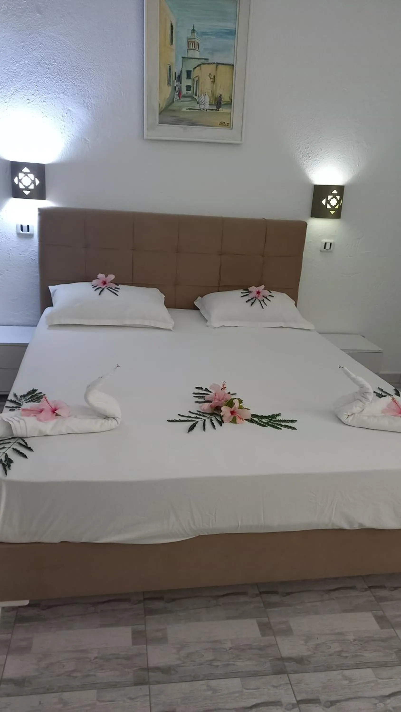 Bed in Hotel Le Khalife