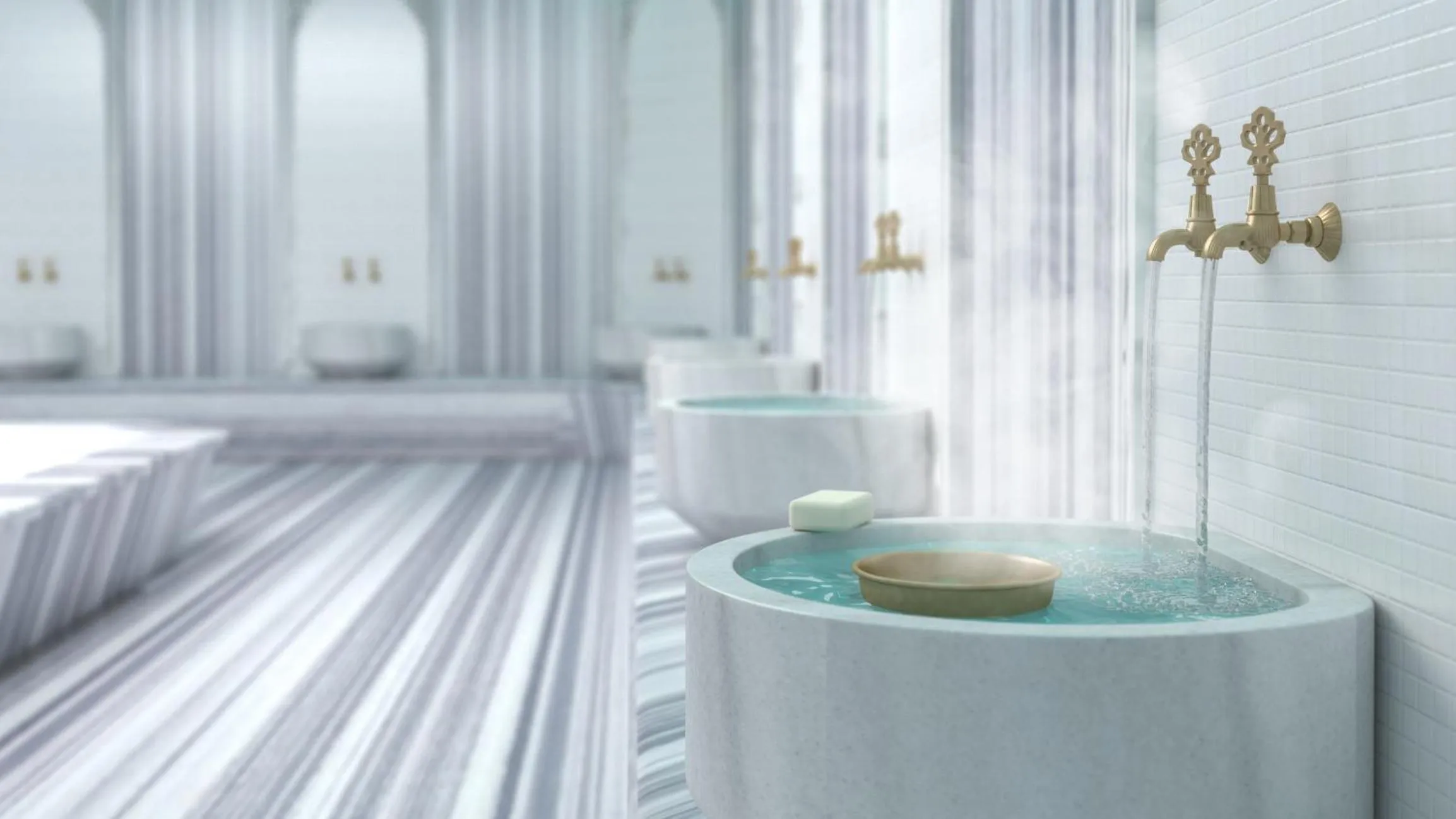 Public Bath, Bed in Cevaher Hotel & Suıtes