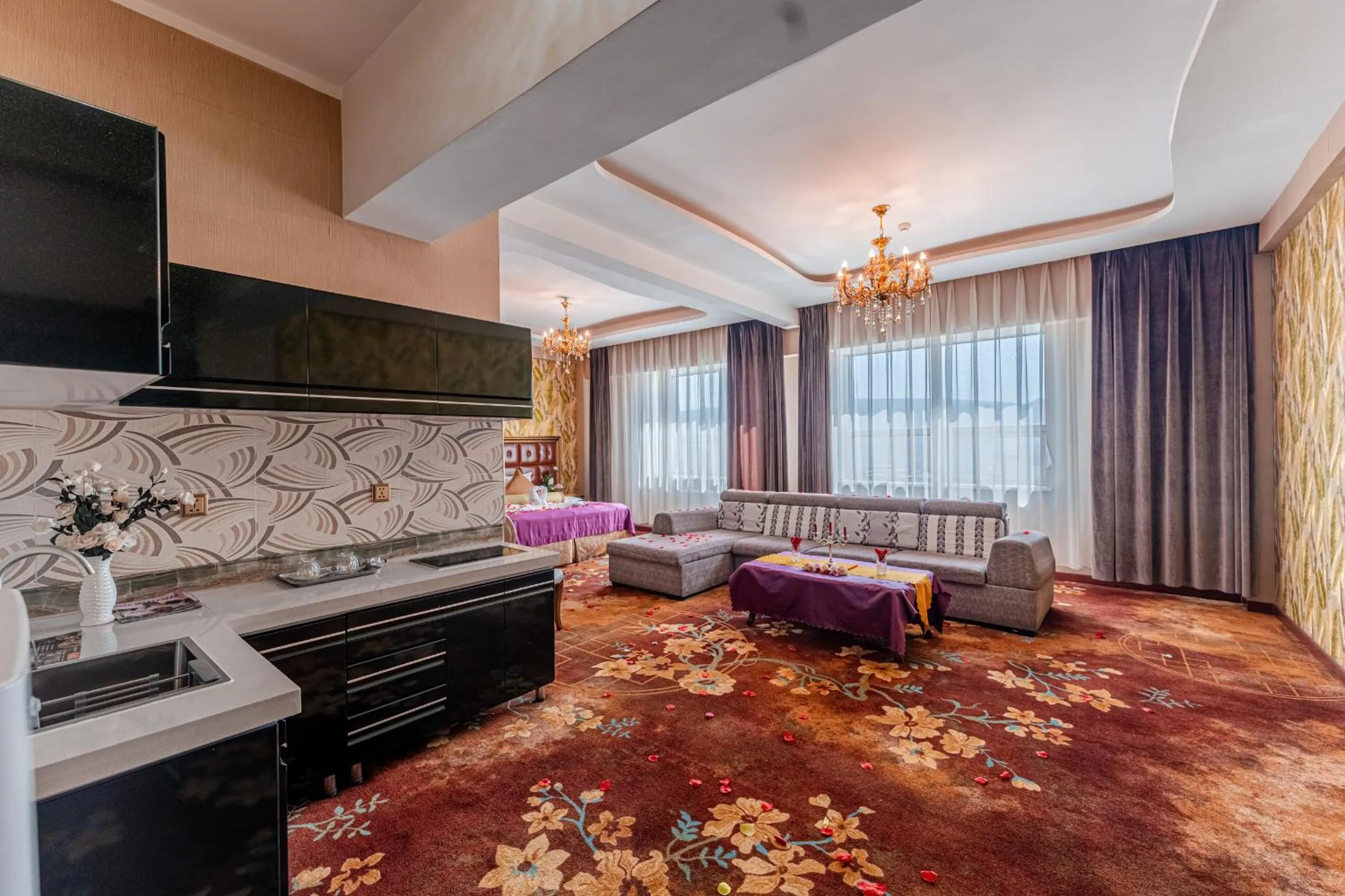 Living room in Amar Hotel Ulaanbaatar live