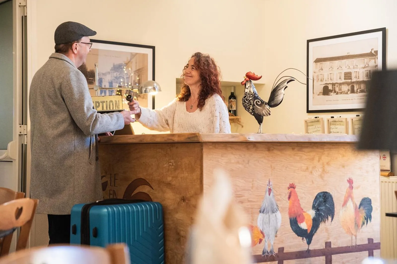 Lobby or reception in Hotel Auberge du Fin Chapon