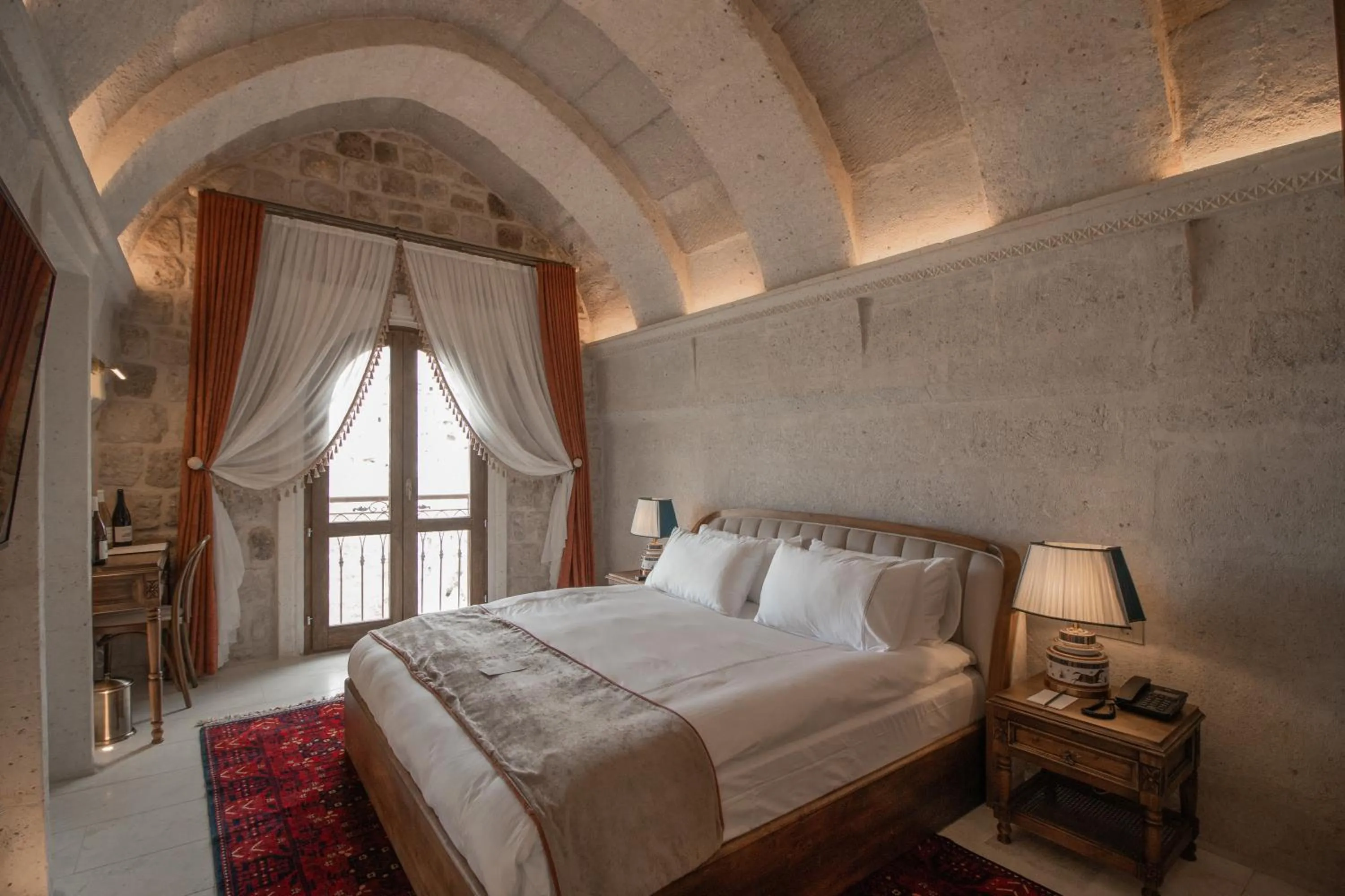 Bed in Via Regia Cappadocia Hotel