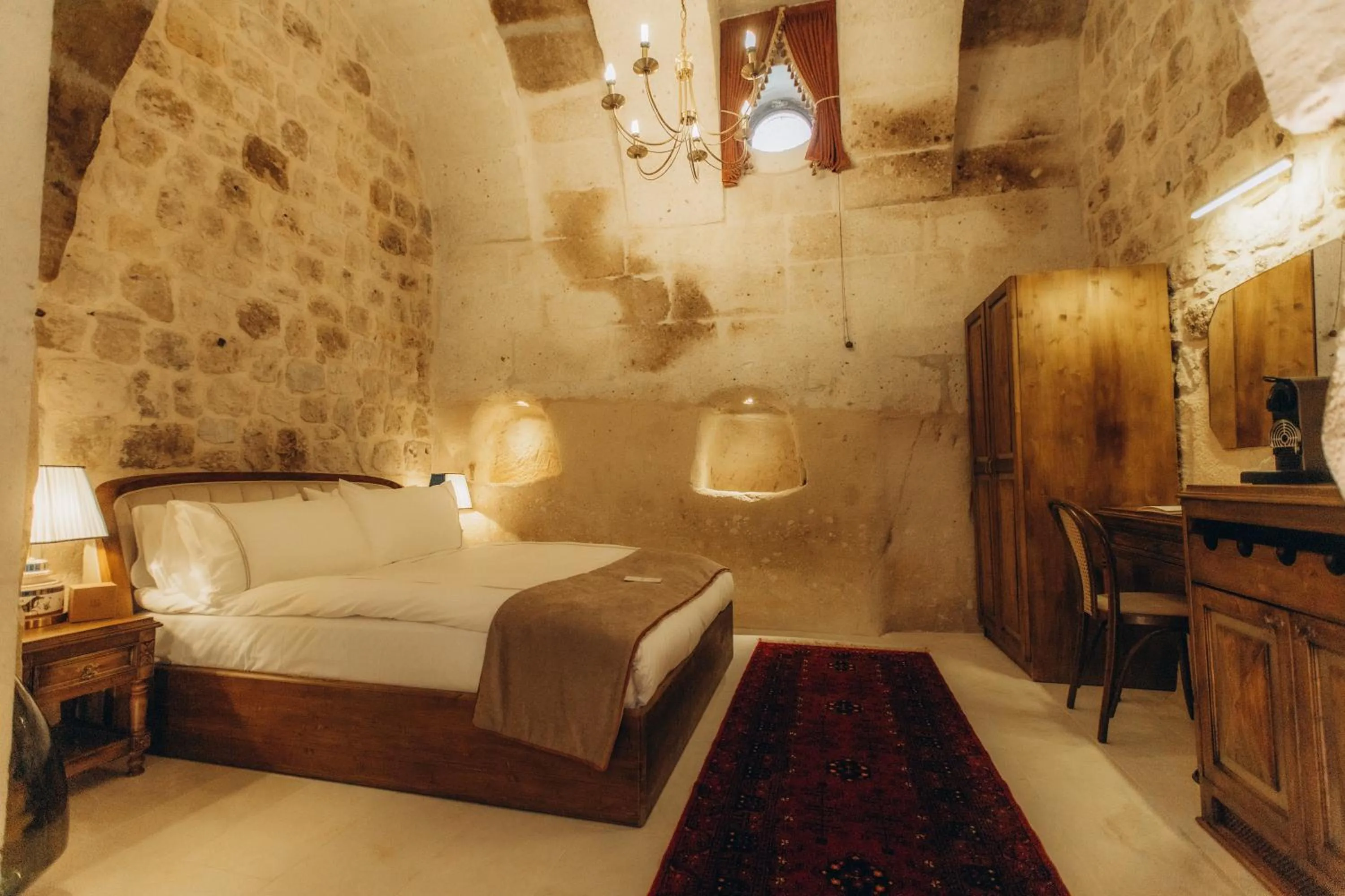 Bed in Via Regia Cappadocia Hotel