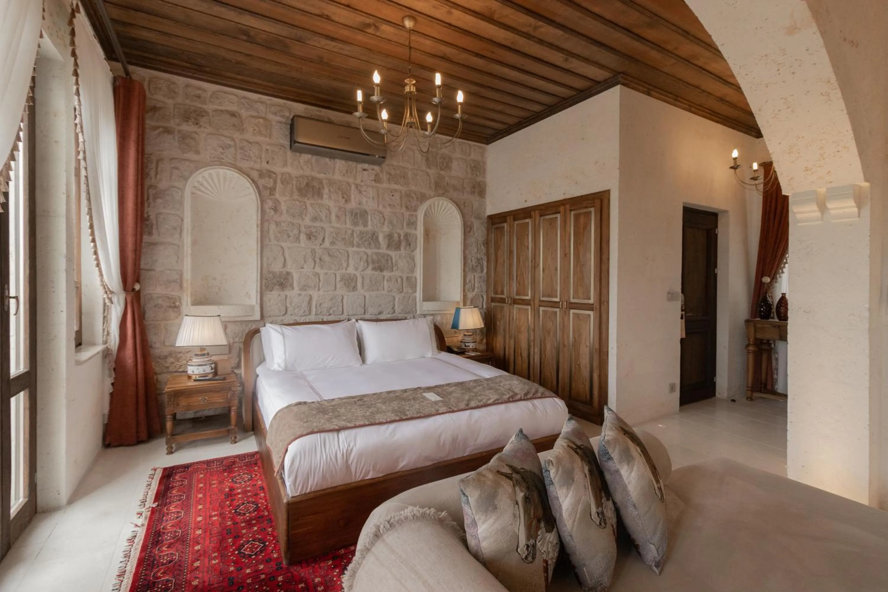 Bed in Via Regia Cappadocia Hotel