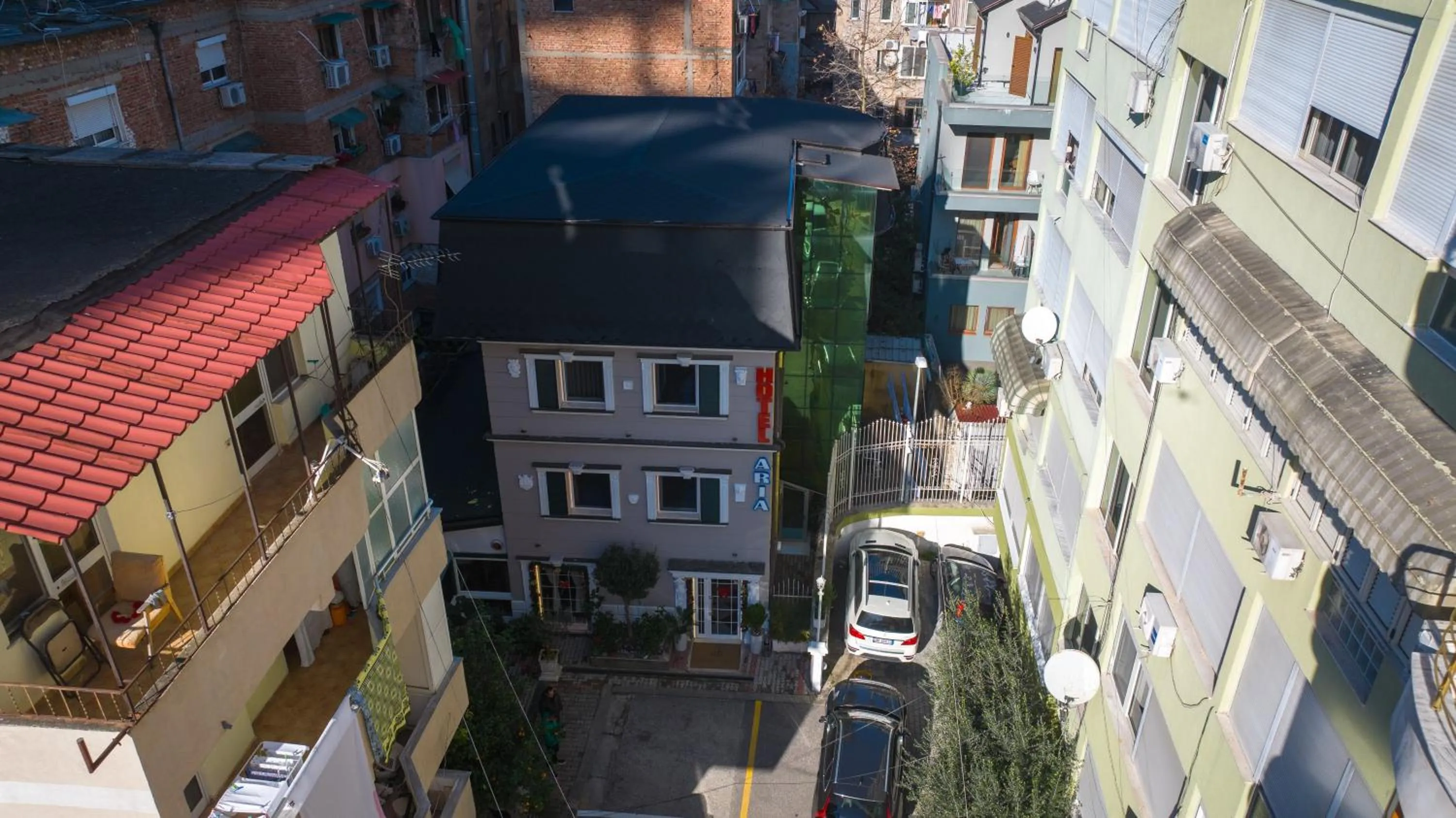 Property building in Hotel Aria