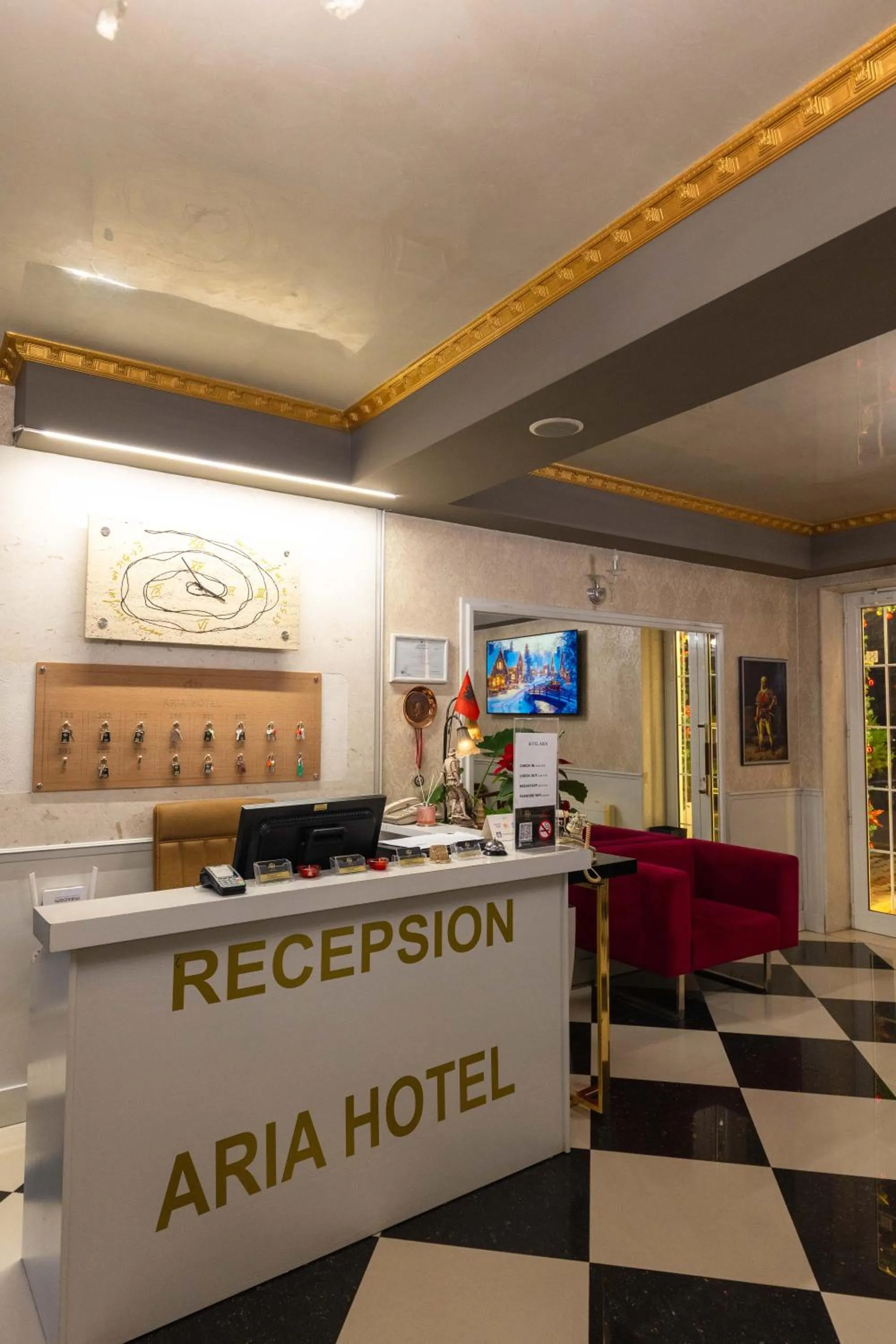 Lobby or reception in Hotel Aria