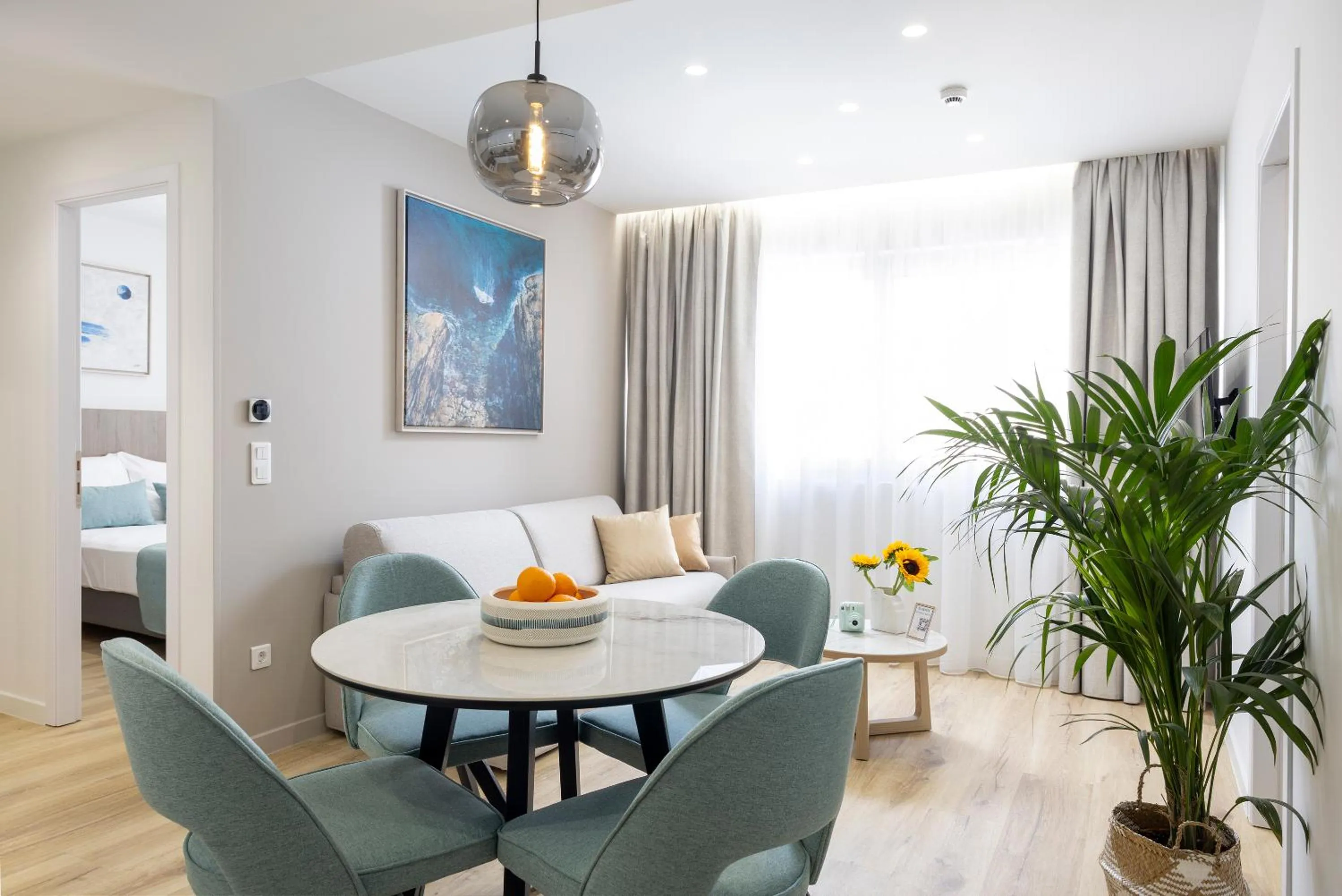 Seating area, Bed in Hestia - Asklipiou 9