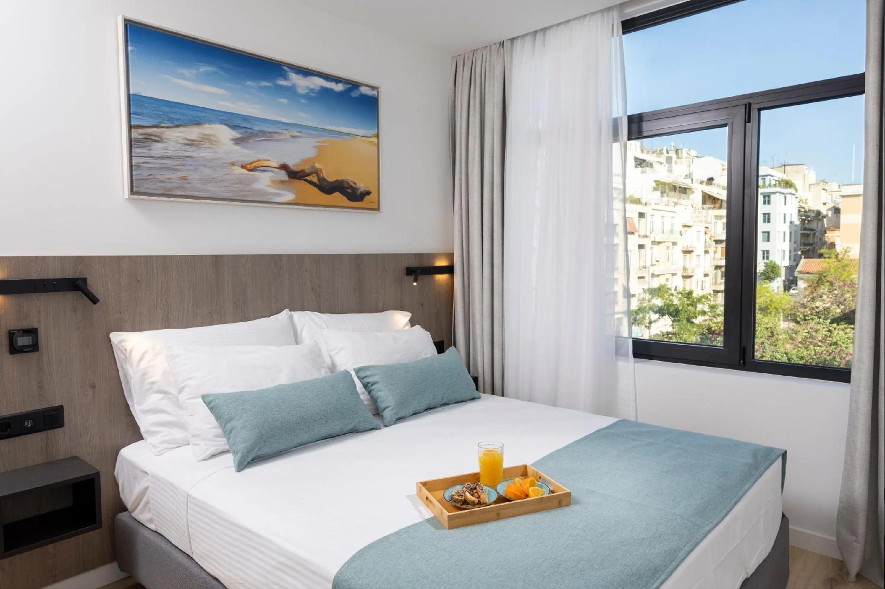 Bedroom, Bed in Hestia - Asklipiou 9