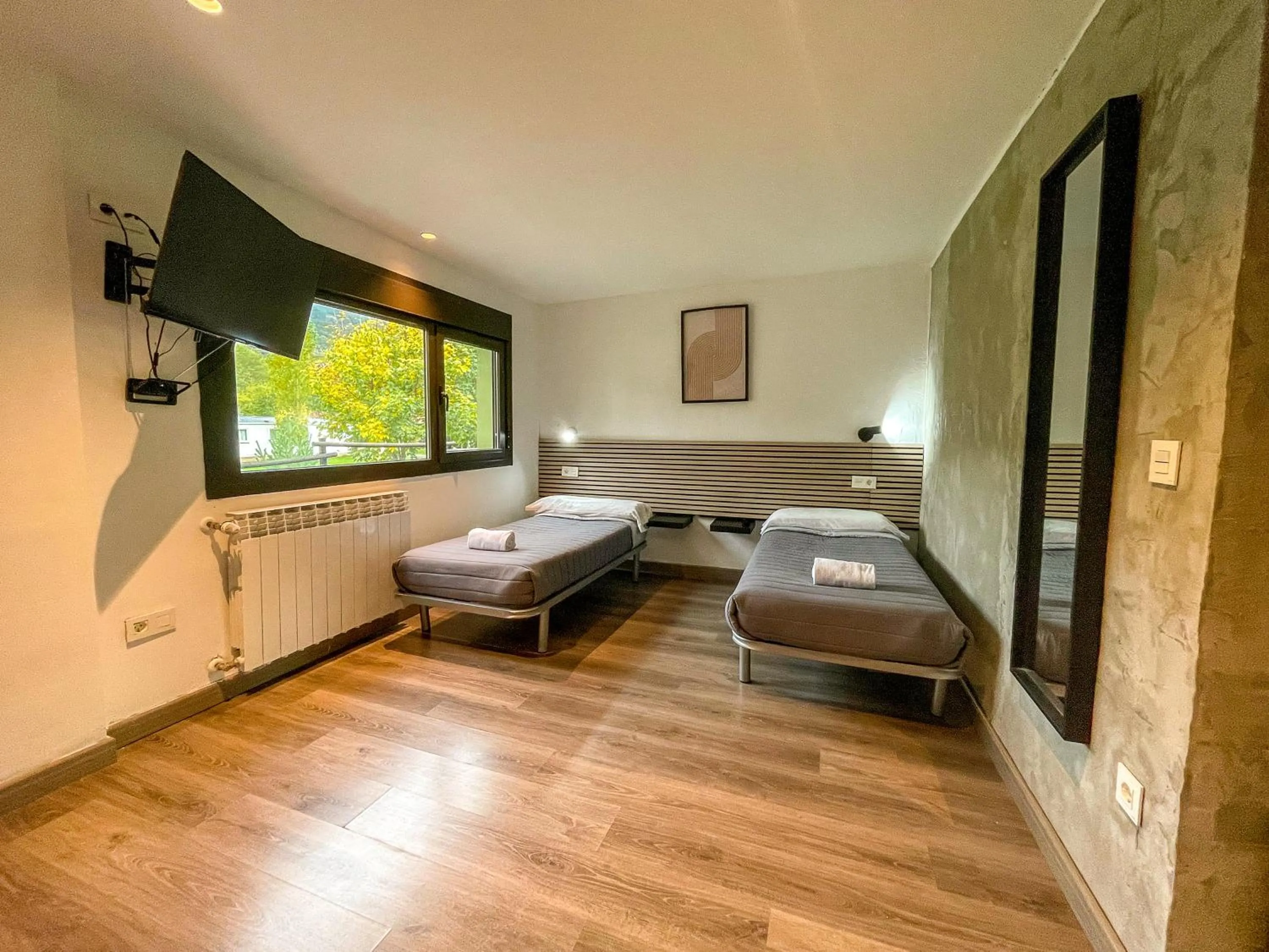 Bed in SOLOPUENT Hotel Rural