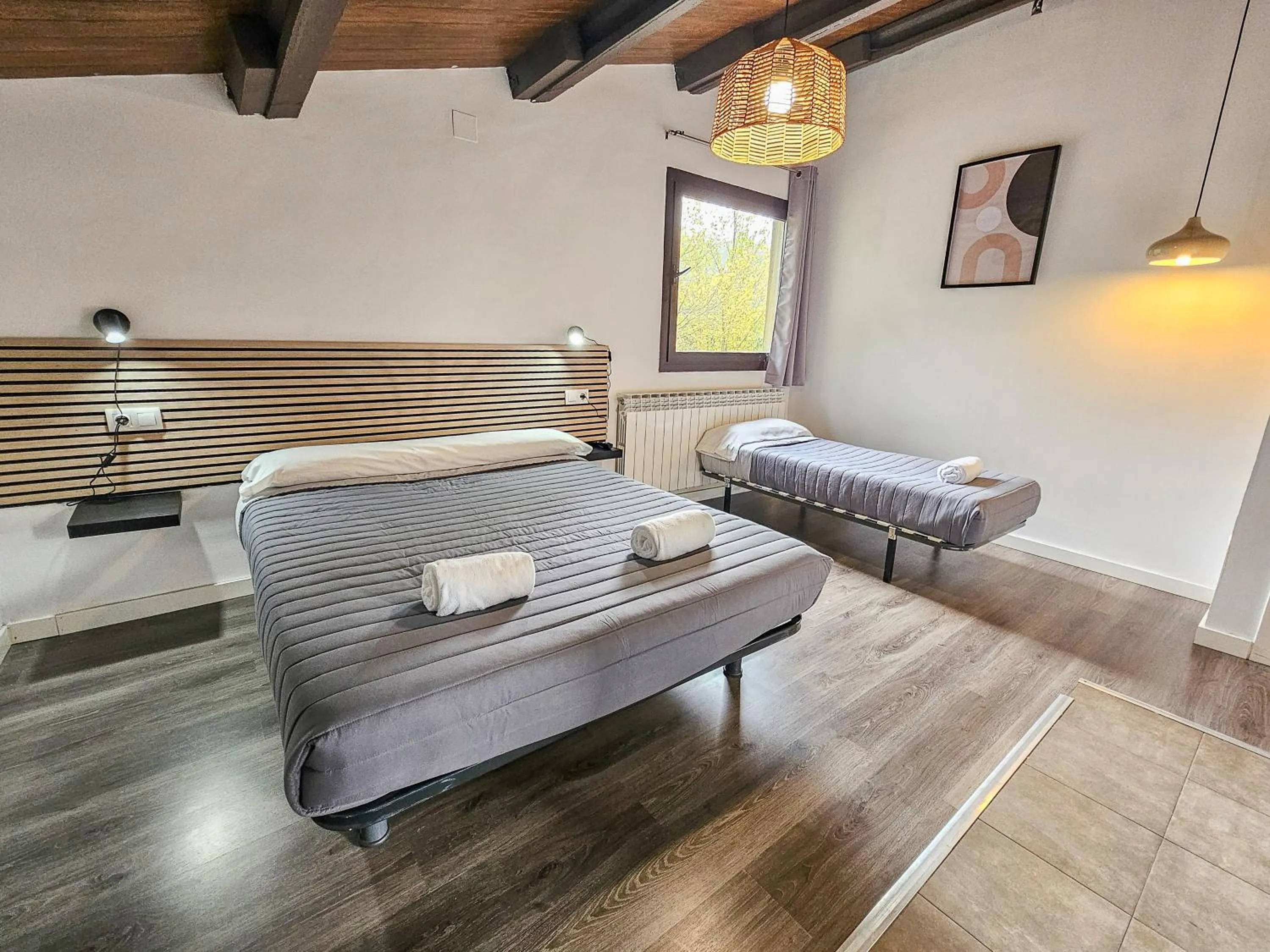 Bed in SOLOPUENT Hotel Rural