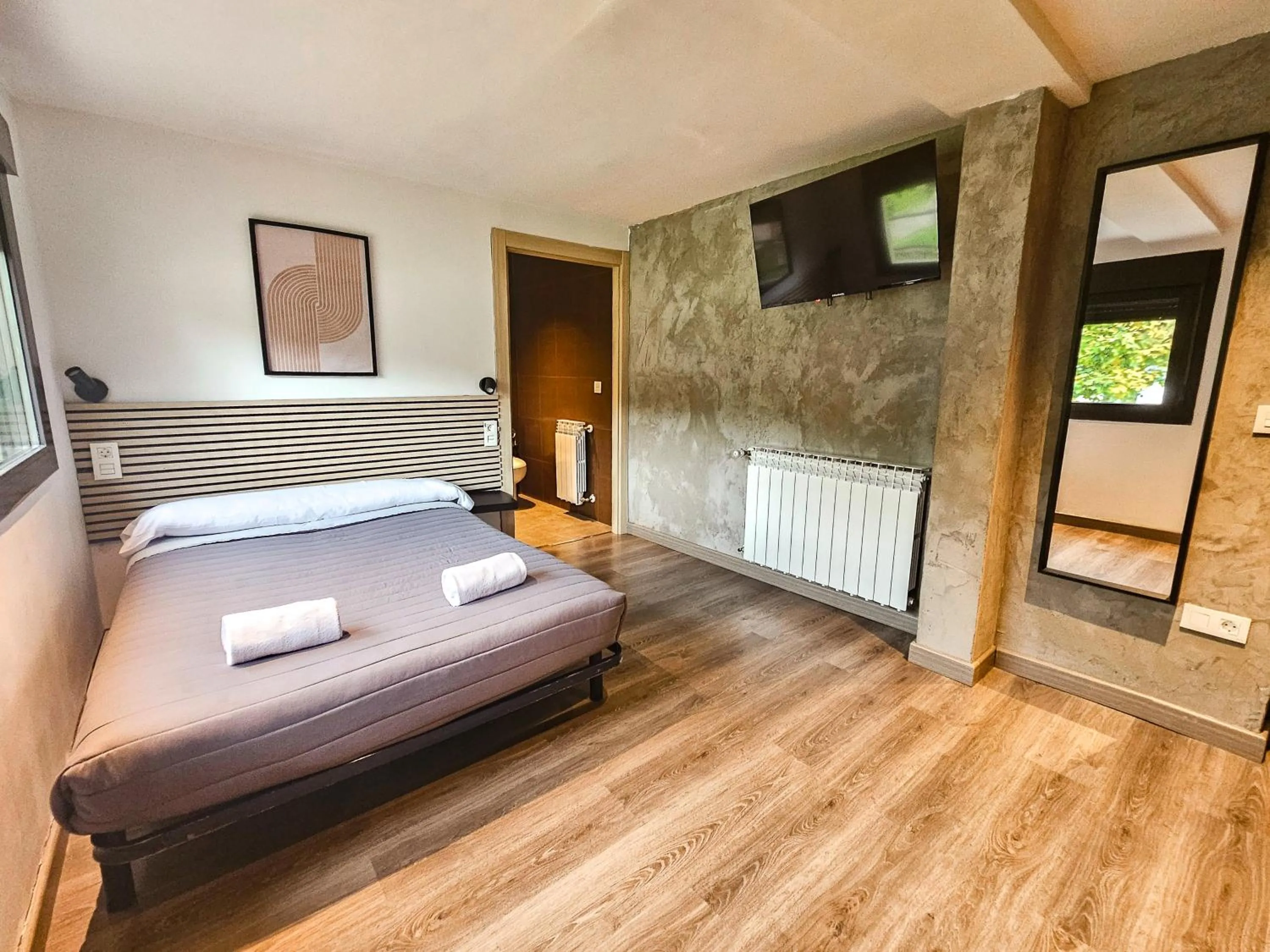 Bed in SOLOPUENT Hotel Rural