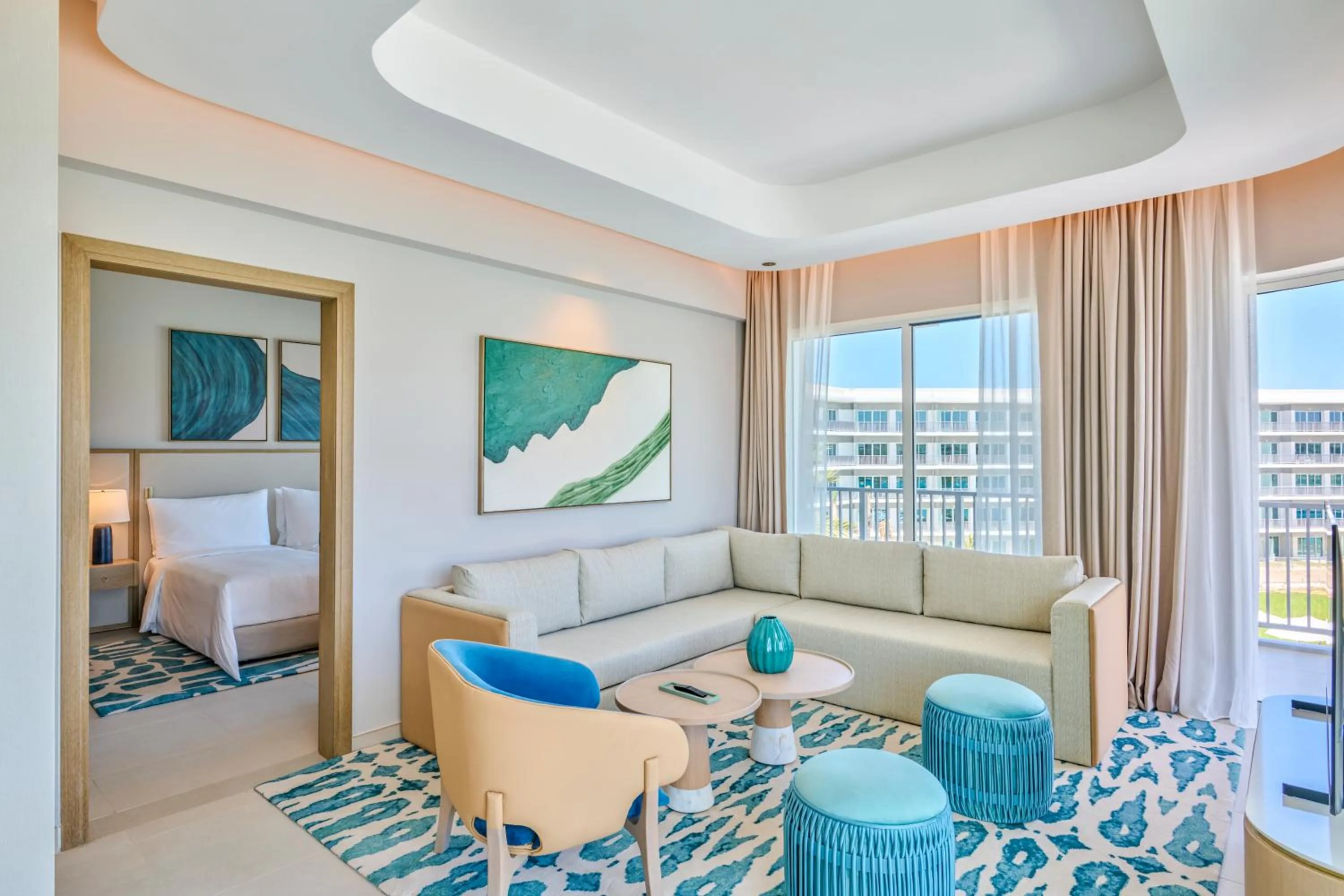 Seating area in Vida Marina Resort Marassi