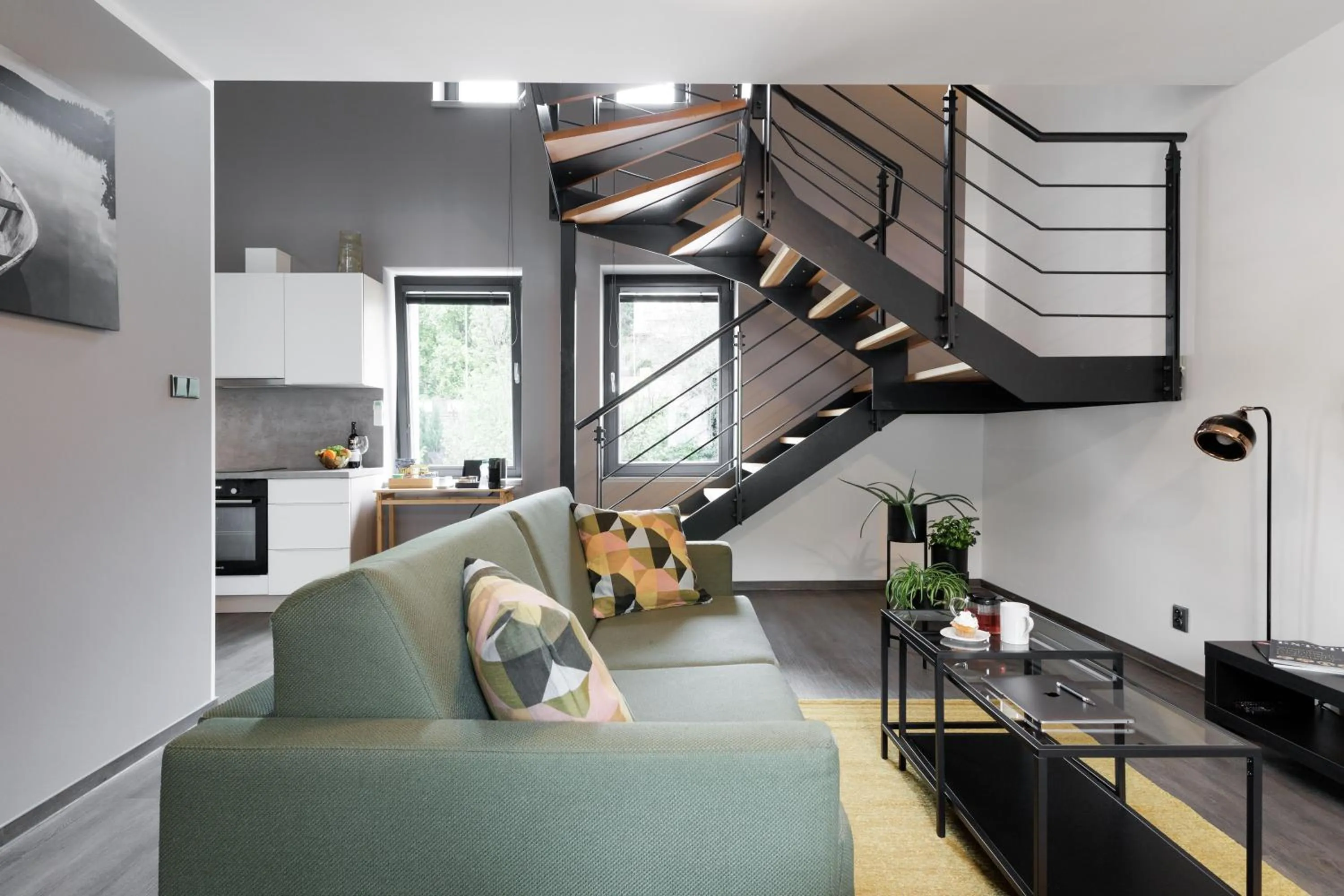 Living room in River Apartments