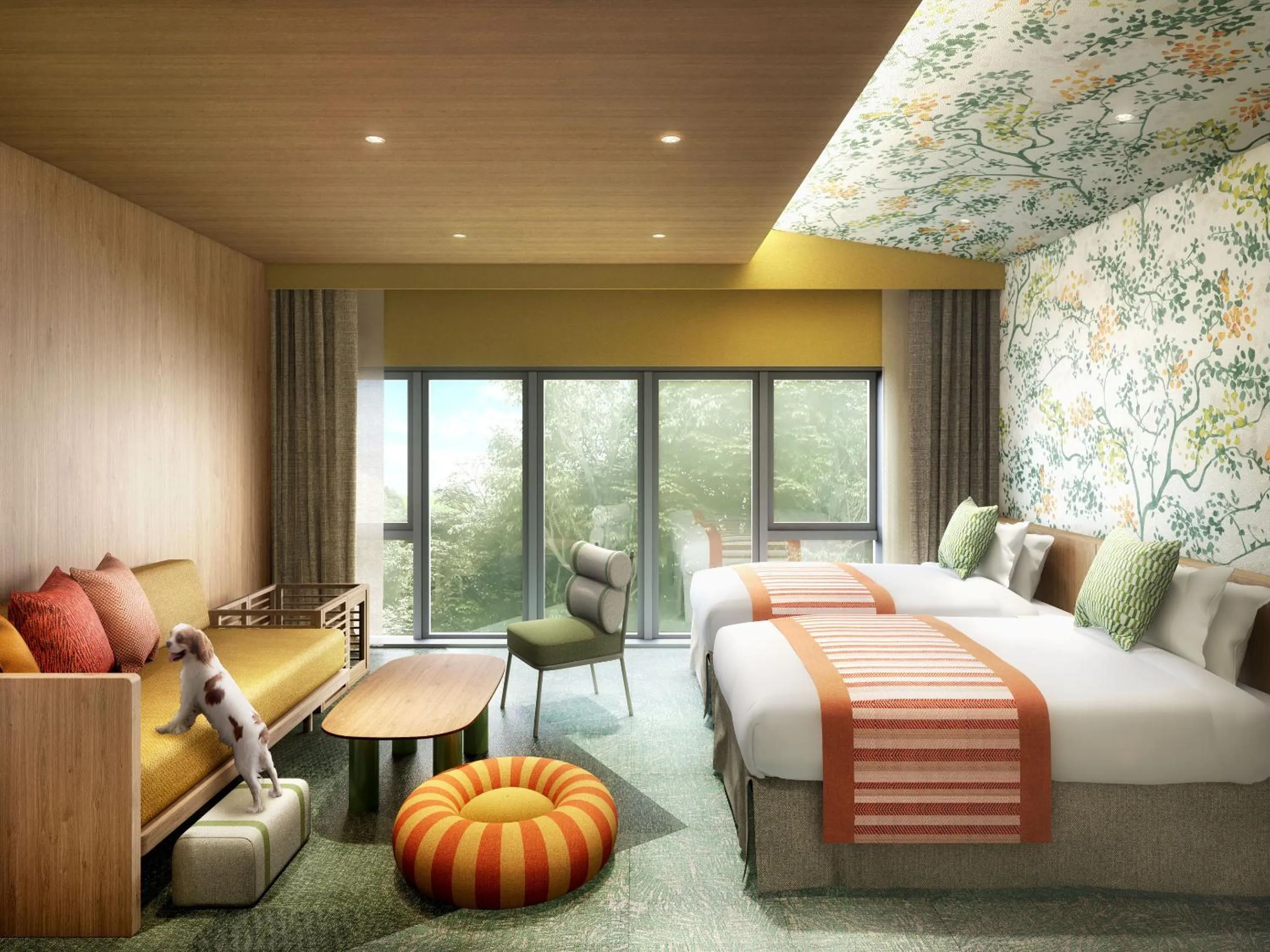 Photo of the whole room, Bed in Nanki Shirahama Wan Wan Paradise Hotel