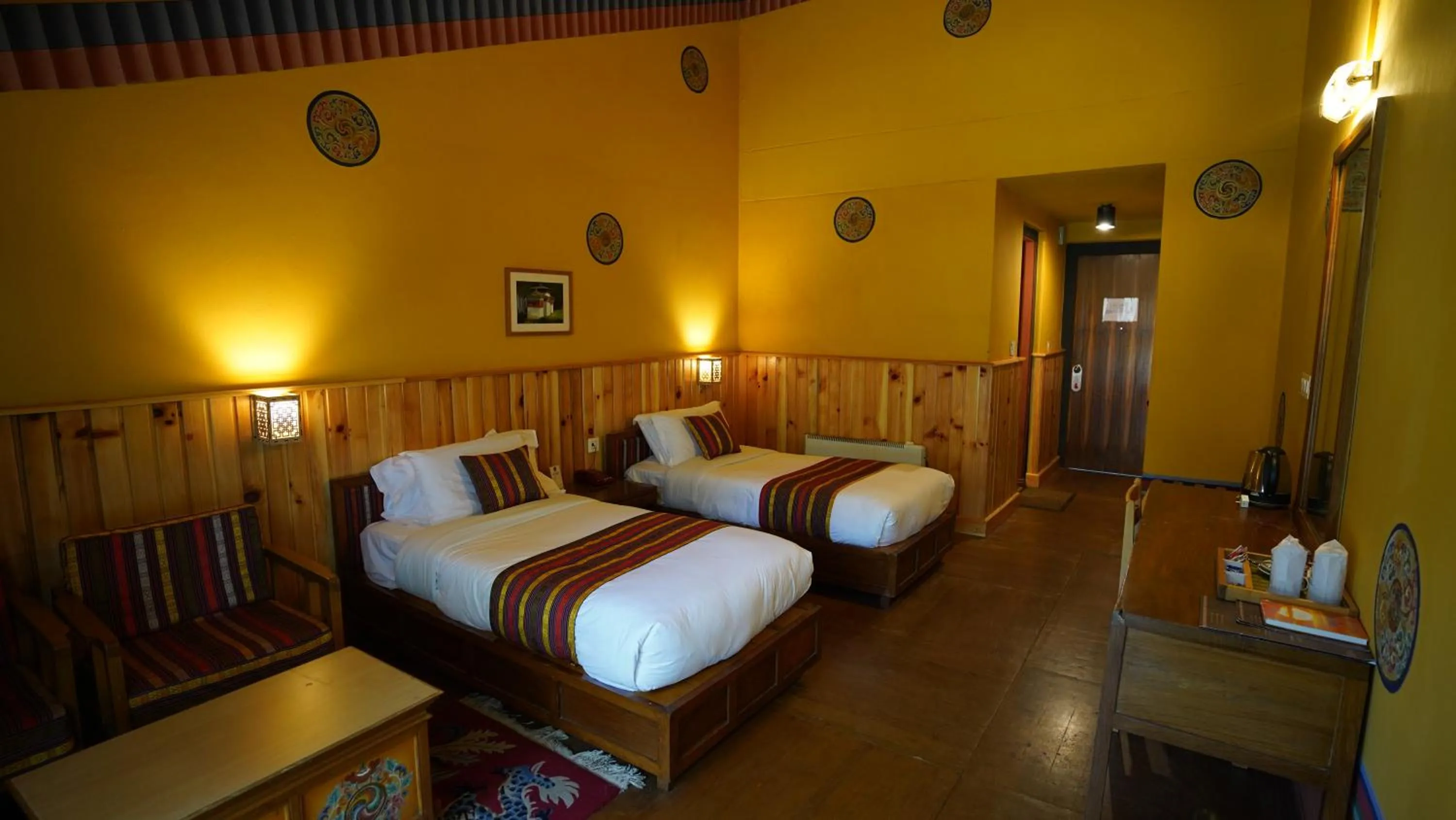 Bed in Hotel Olathang