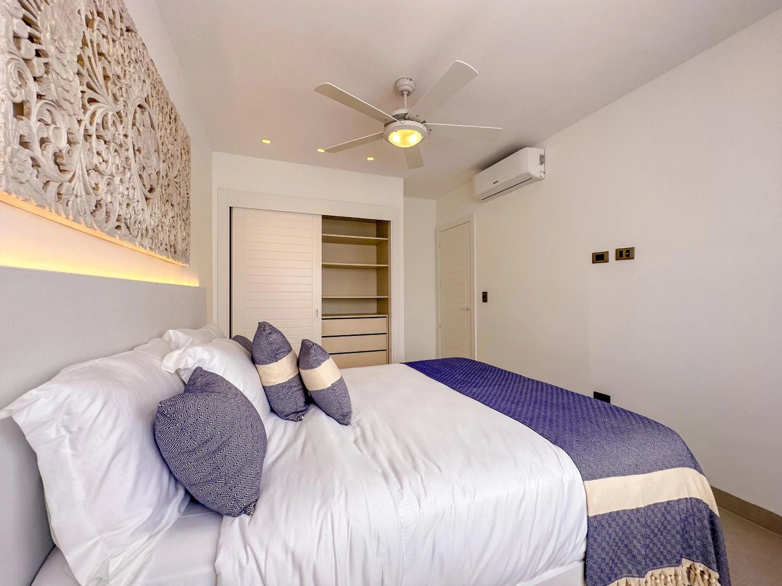 Living room, Bed in Beach Homes Punta Cana