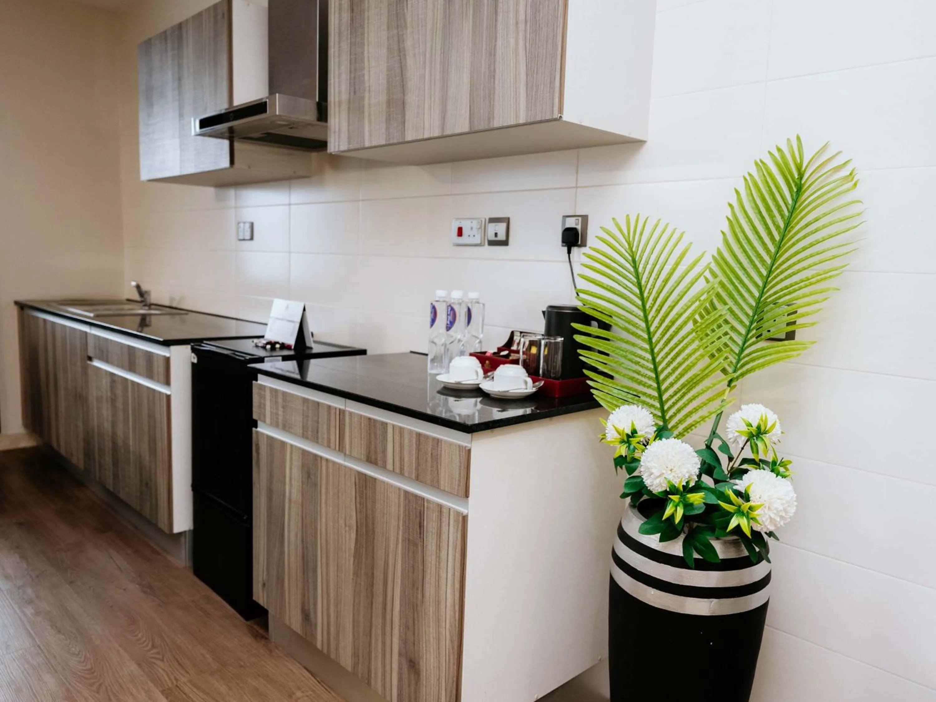 Kitchen or kitchenette in Kingjada Hotels & Apartments