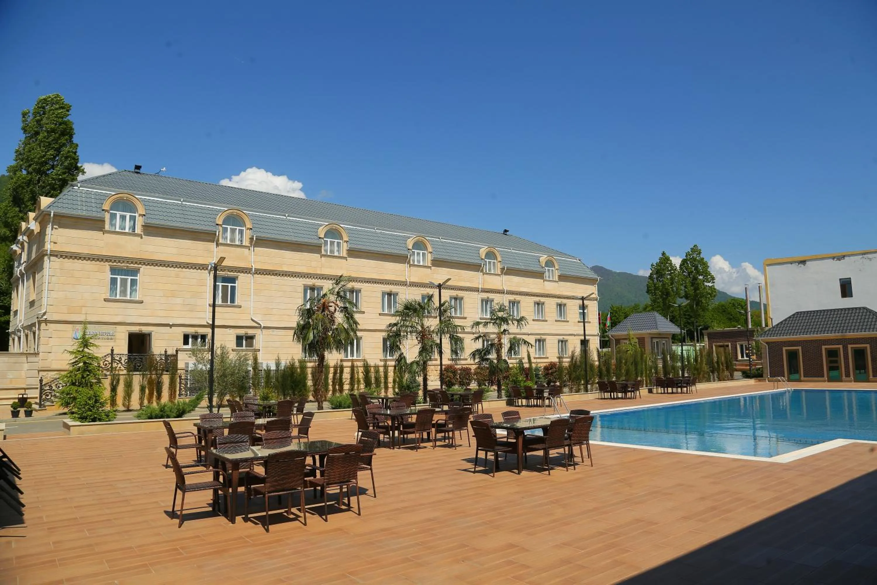 Property building in Gabala Bless Hotel Cottage