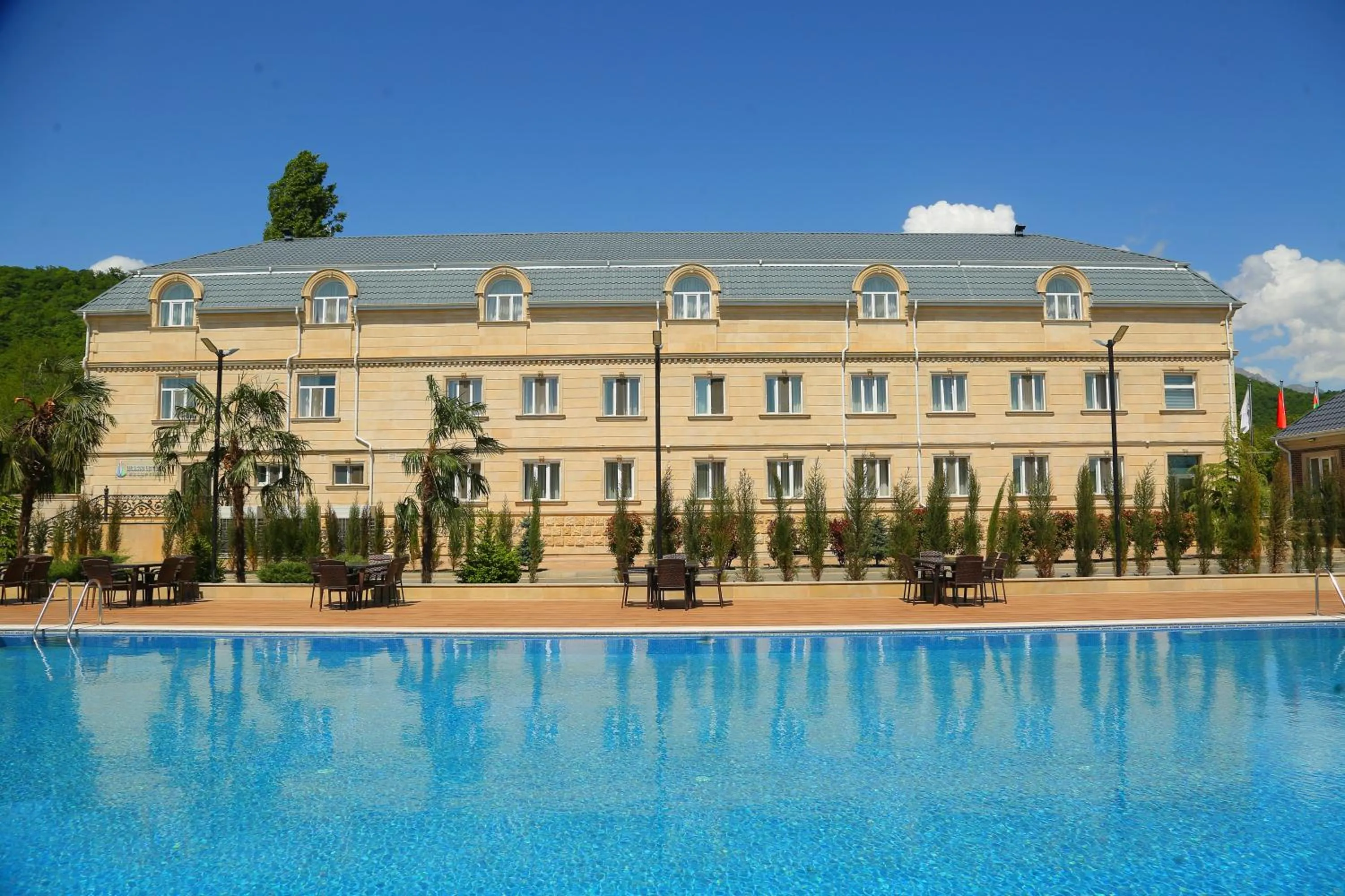 Property building in Gabala Bless Hotel Cottage