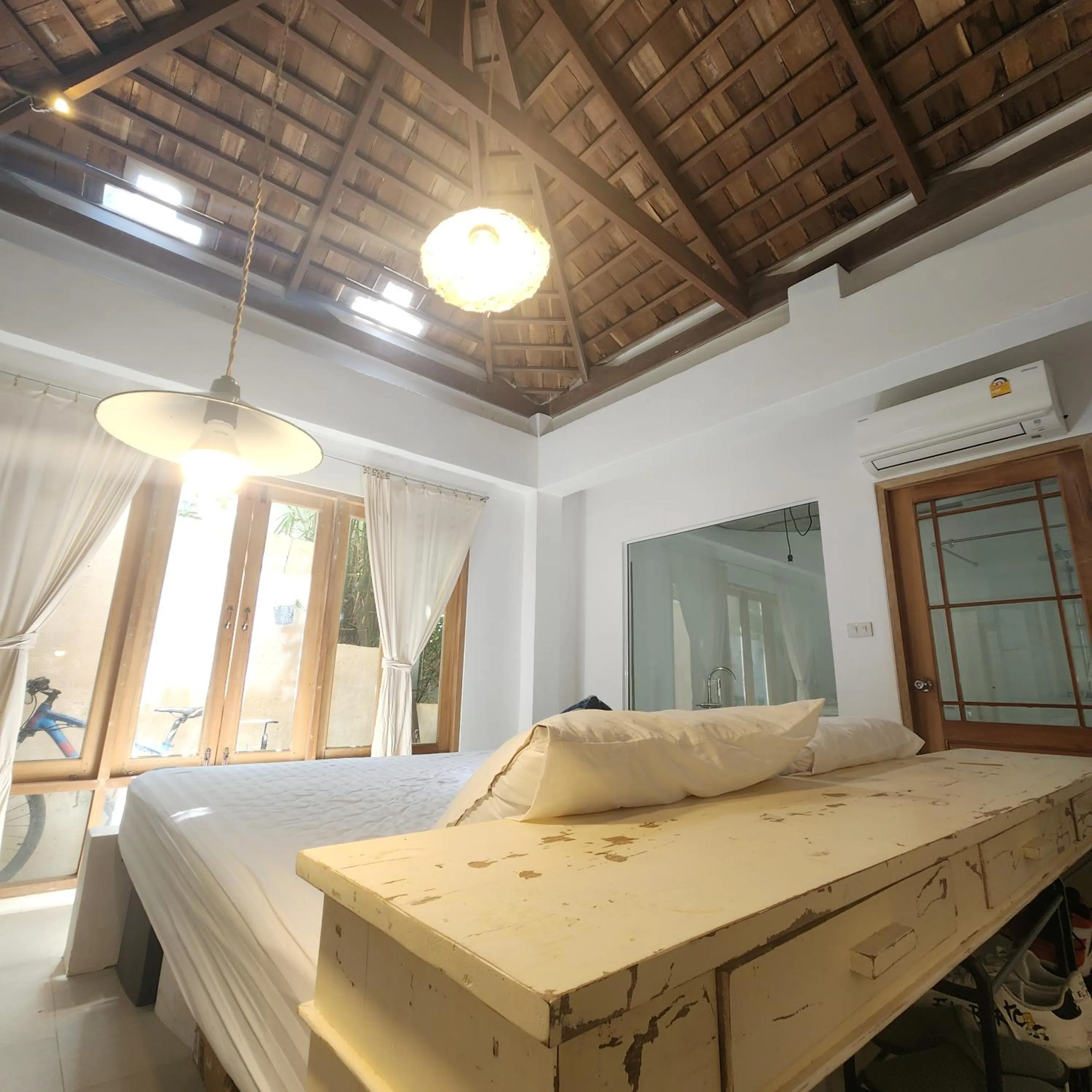 Bed in The Hip House Villa Phuket