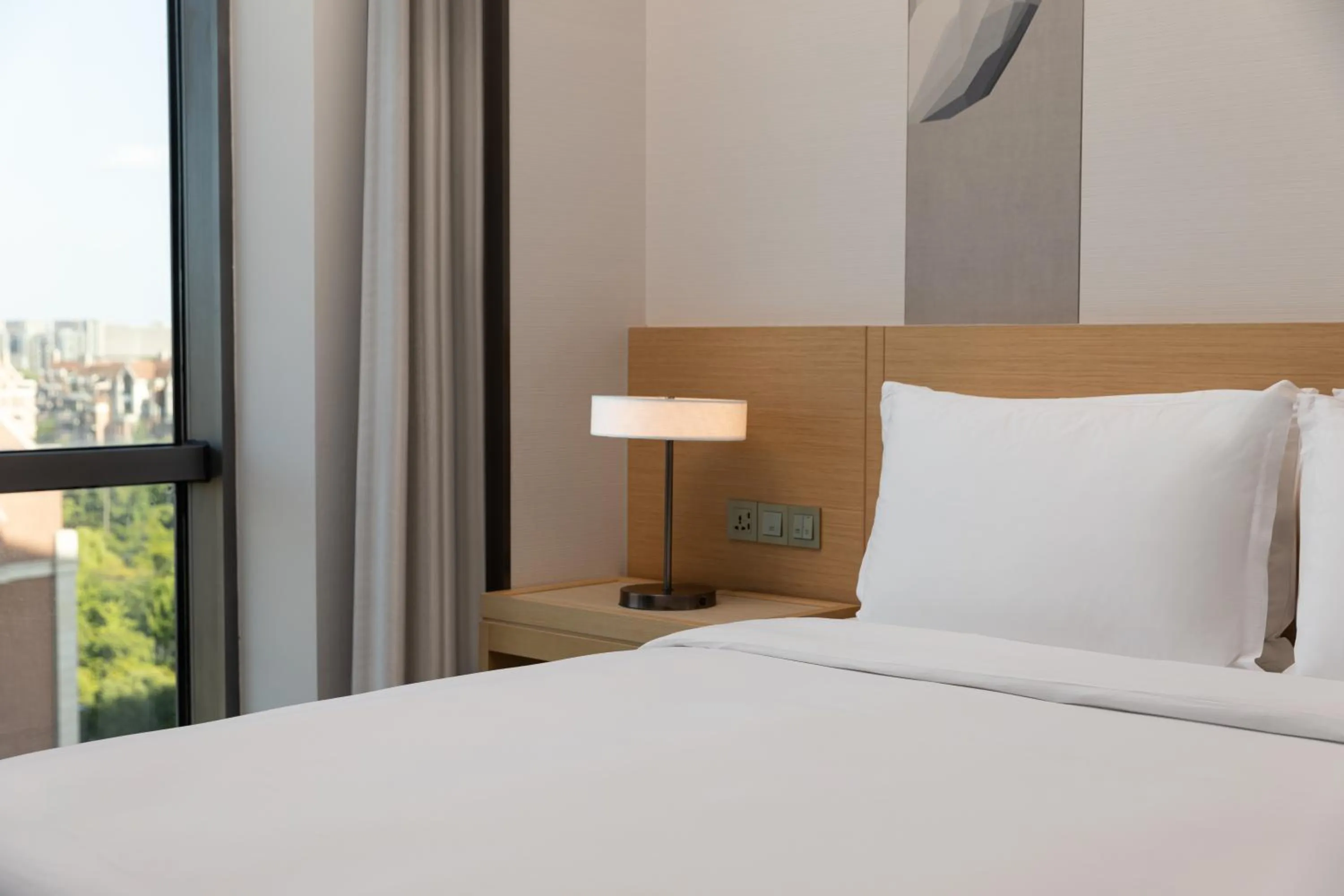 Bedroom, Bed in Fraser Place Wujiaochang Shanghai City Center