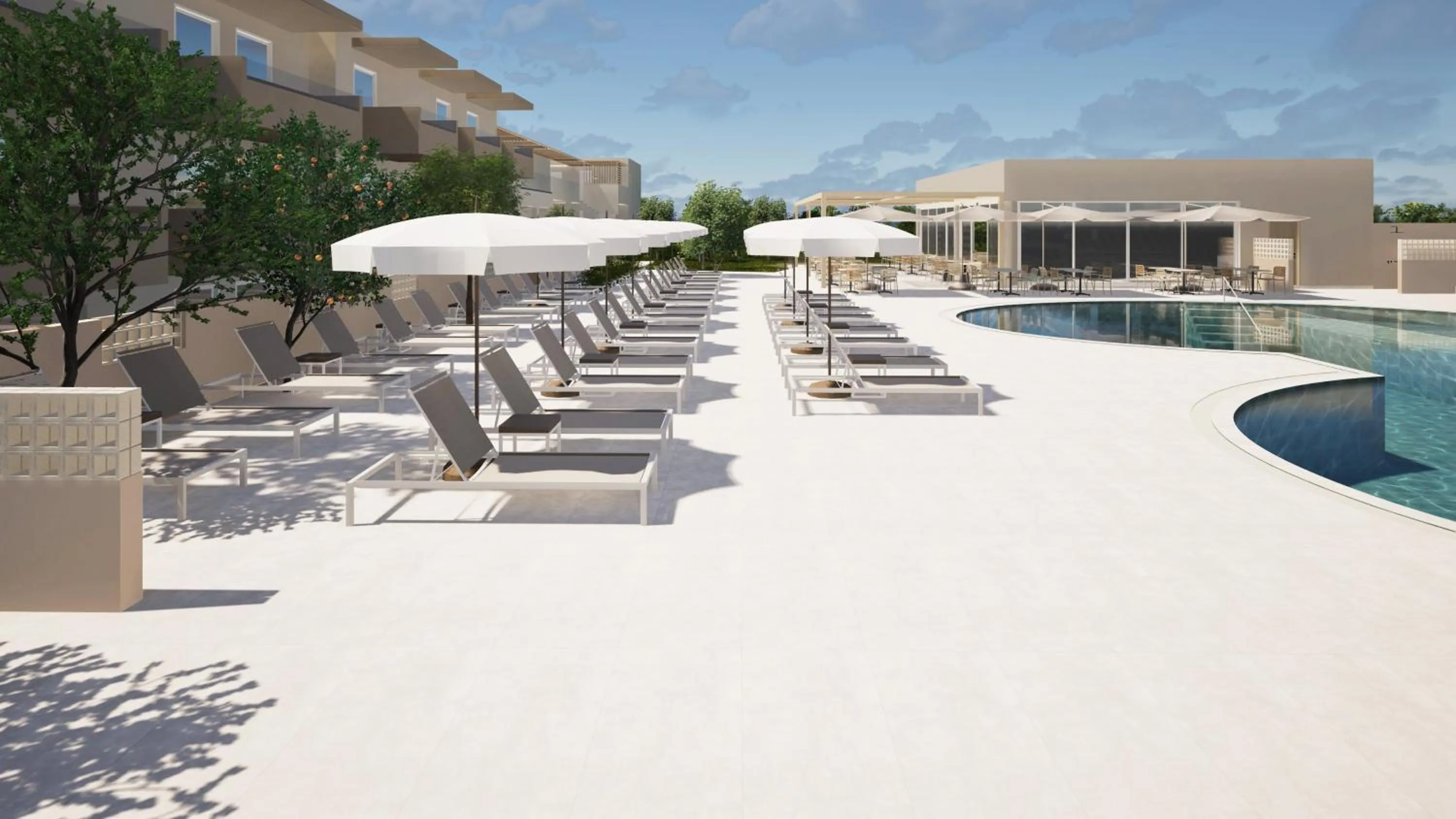 Swimming pool in Kalloudis Hotel Apartments