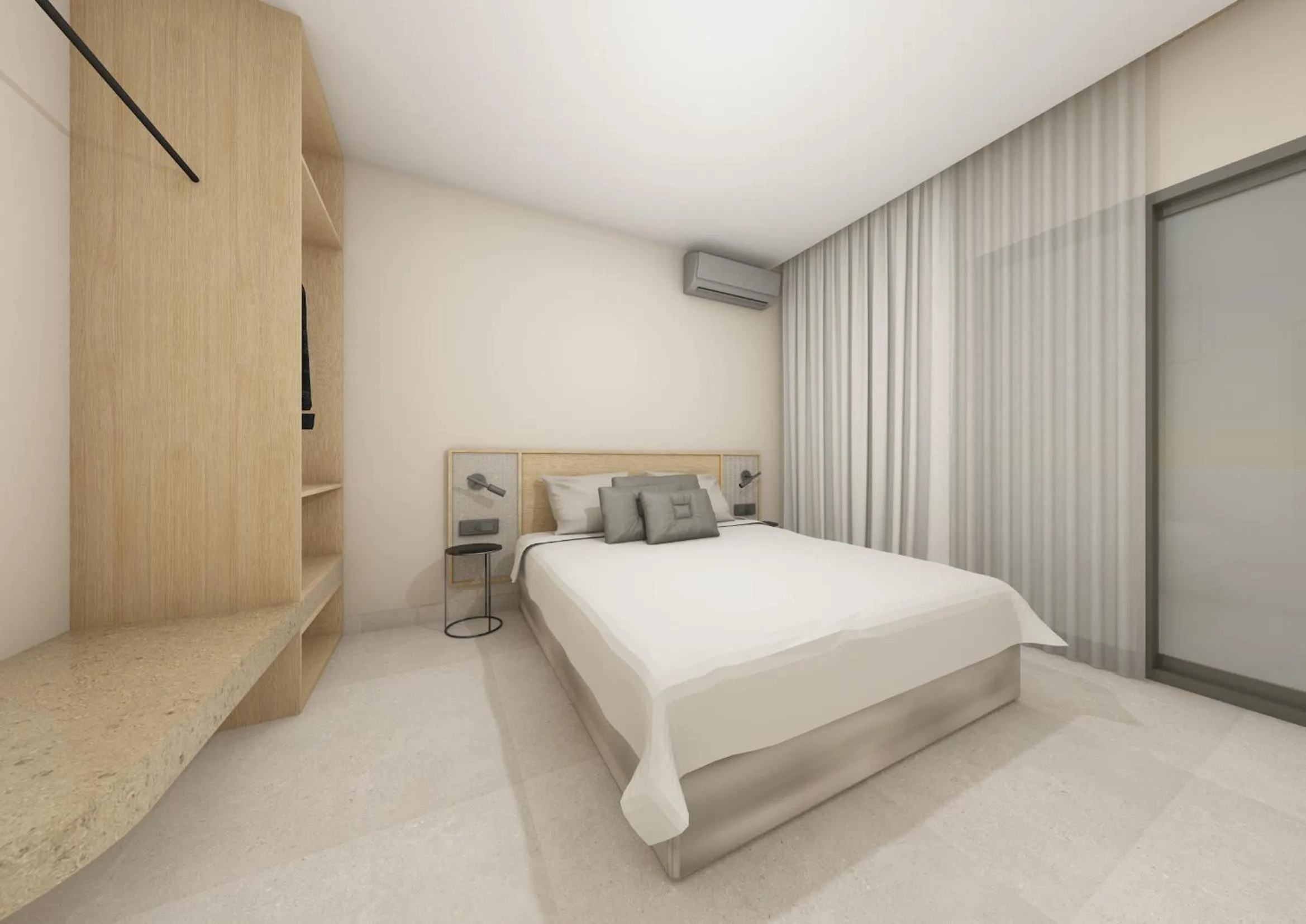 Bed in Kalloudis Hotel Apartments