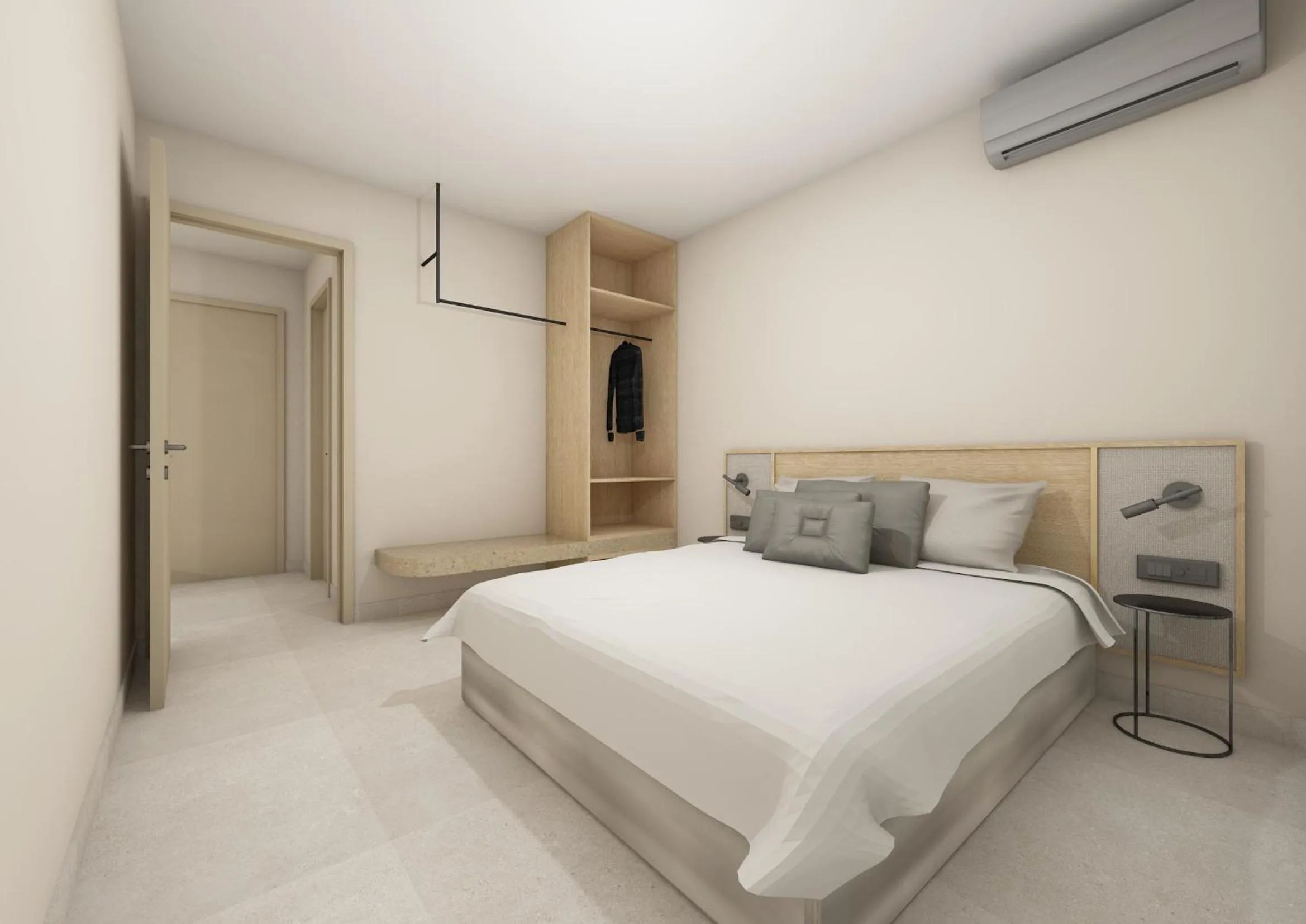 Bed in Kalloudis Hotel Apartments