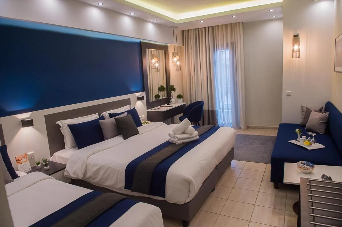 Bed in Sokratis Hotel