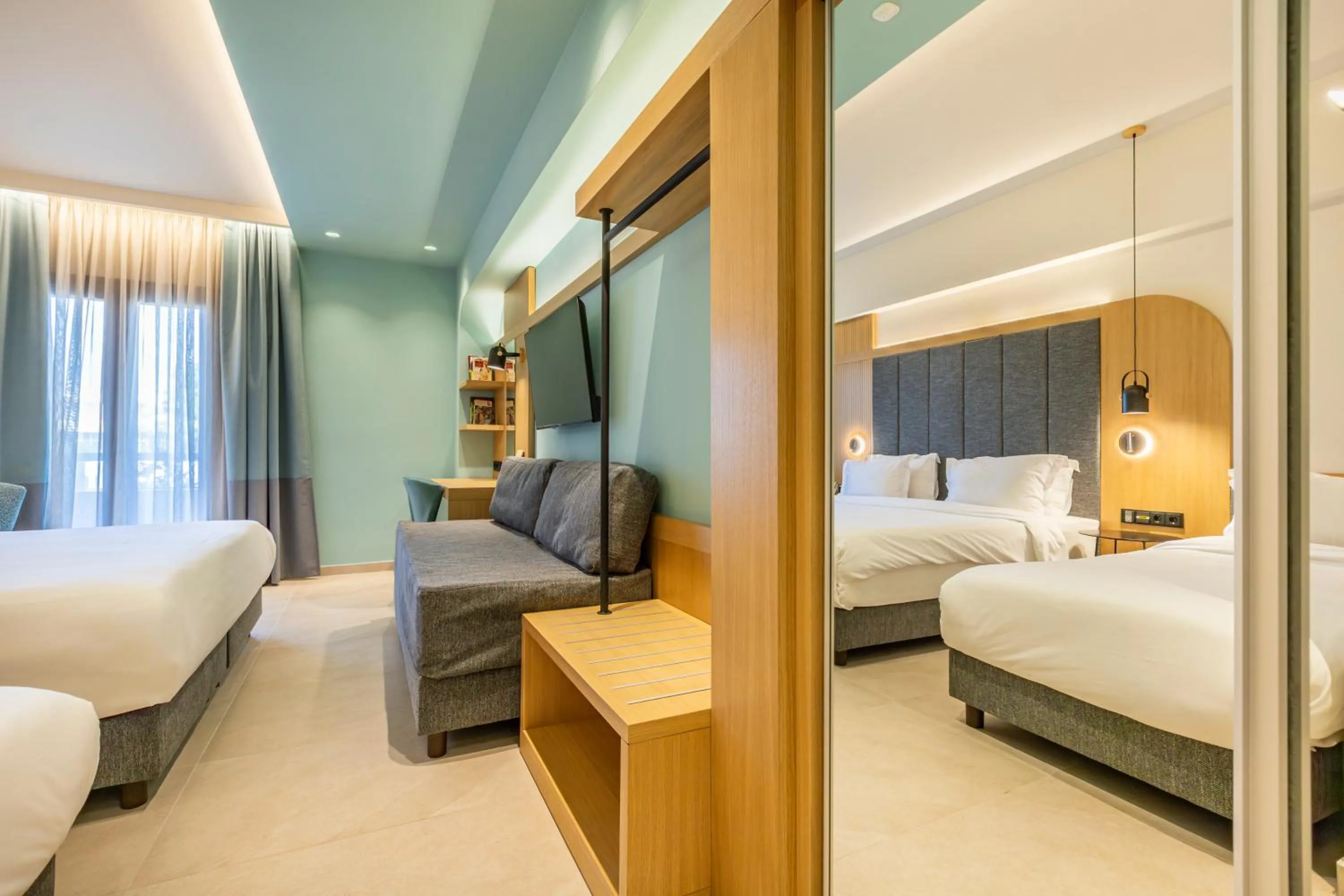 Bed in Sokratis Hotel