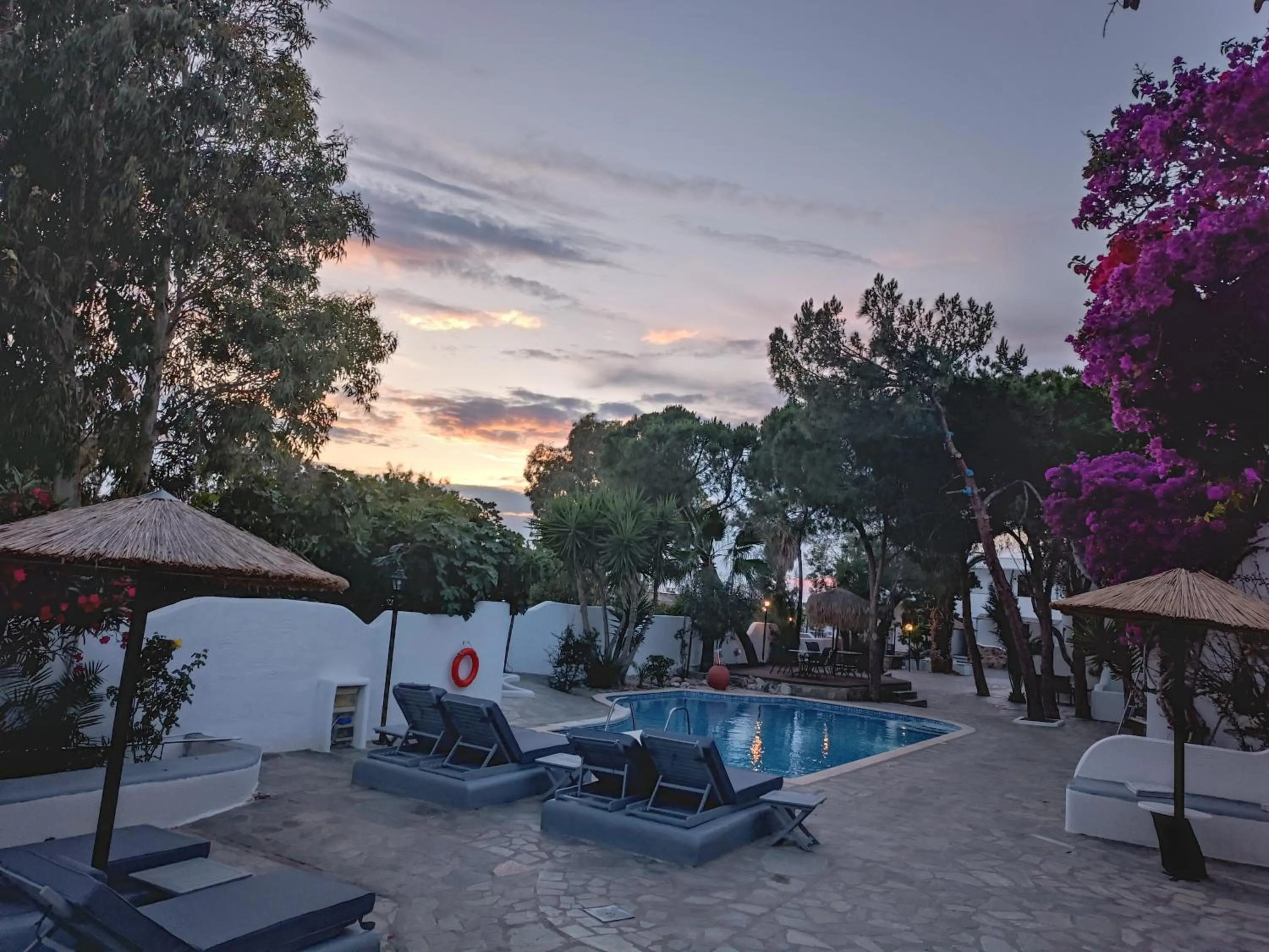 Sunset in Naxos Summerland resort