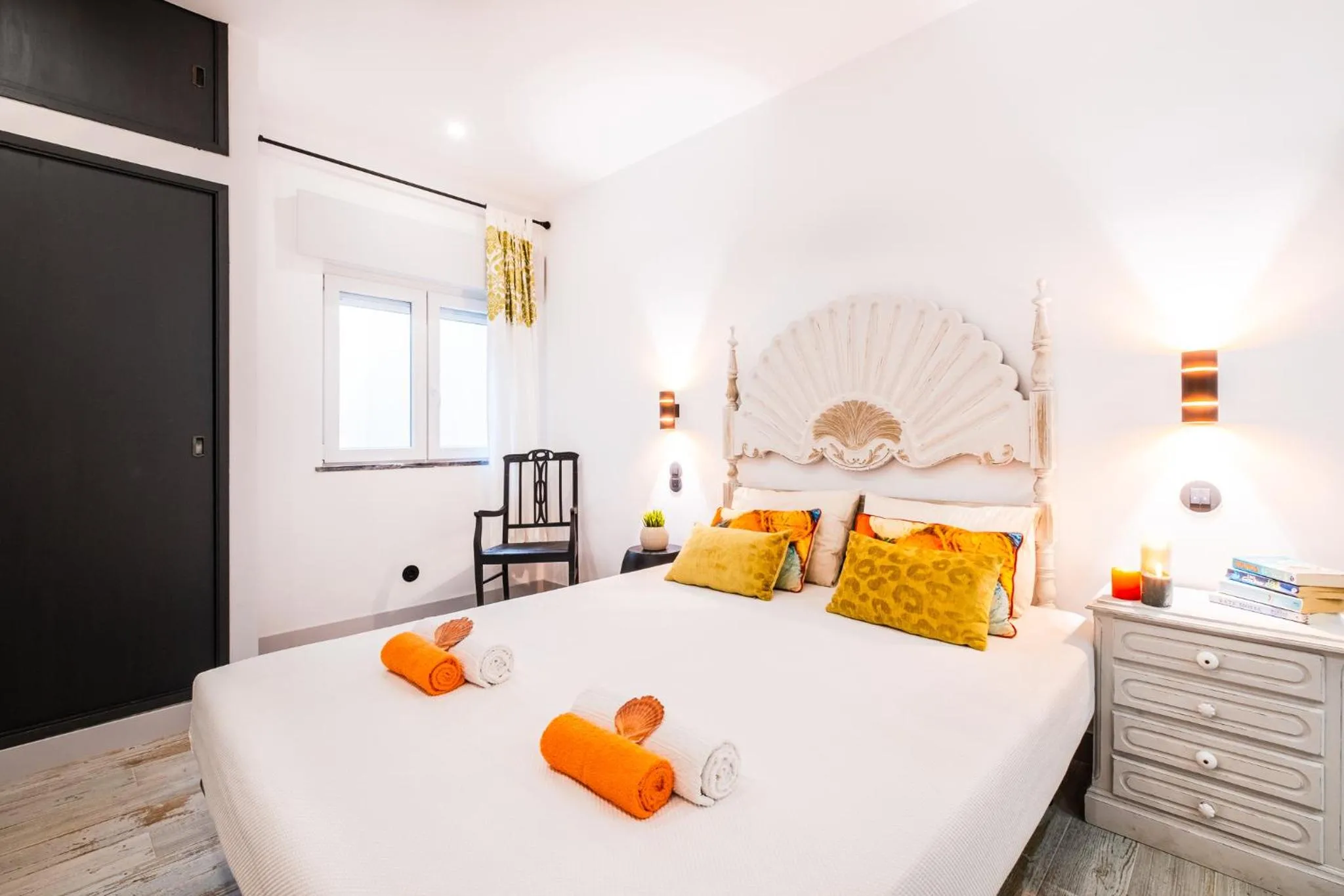 Bedroom, Bed in Apartment Carvoeiro By The Sea 1 by Algarve Vacation