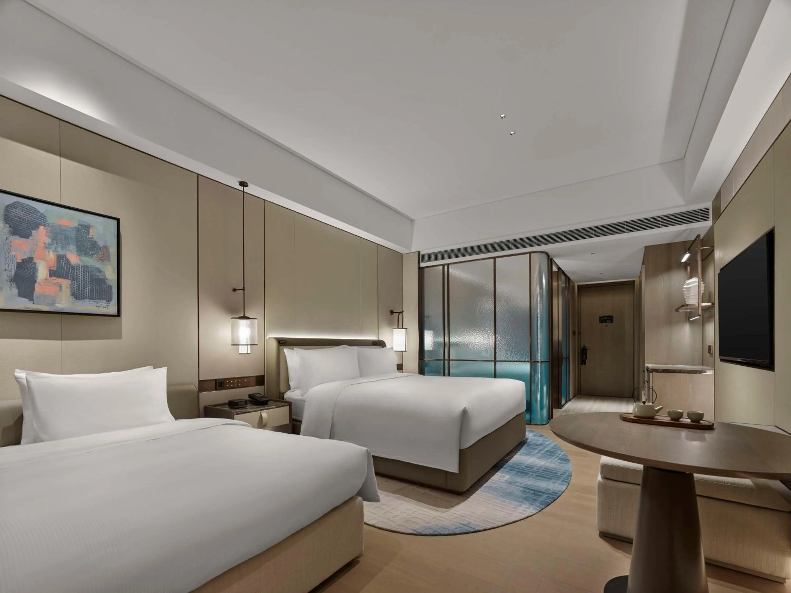 Living room, Bed in Doubletree By Hilton Chengdu Xinglong Lake