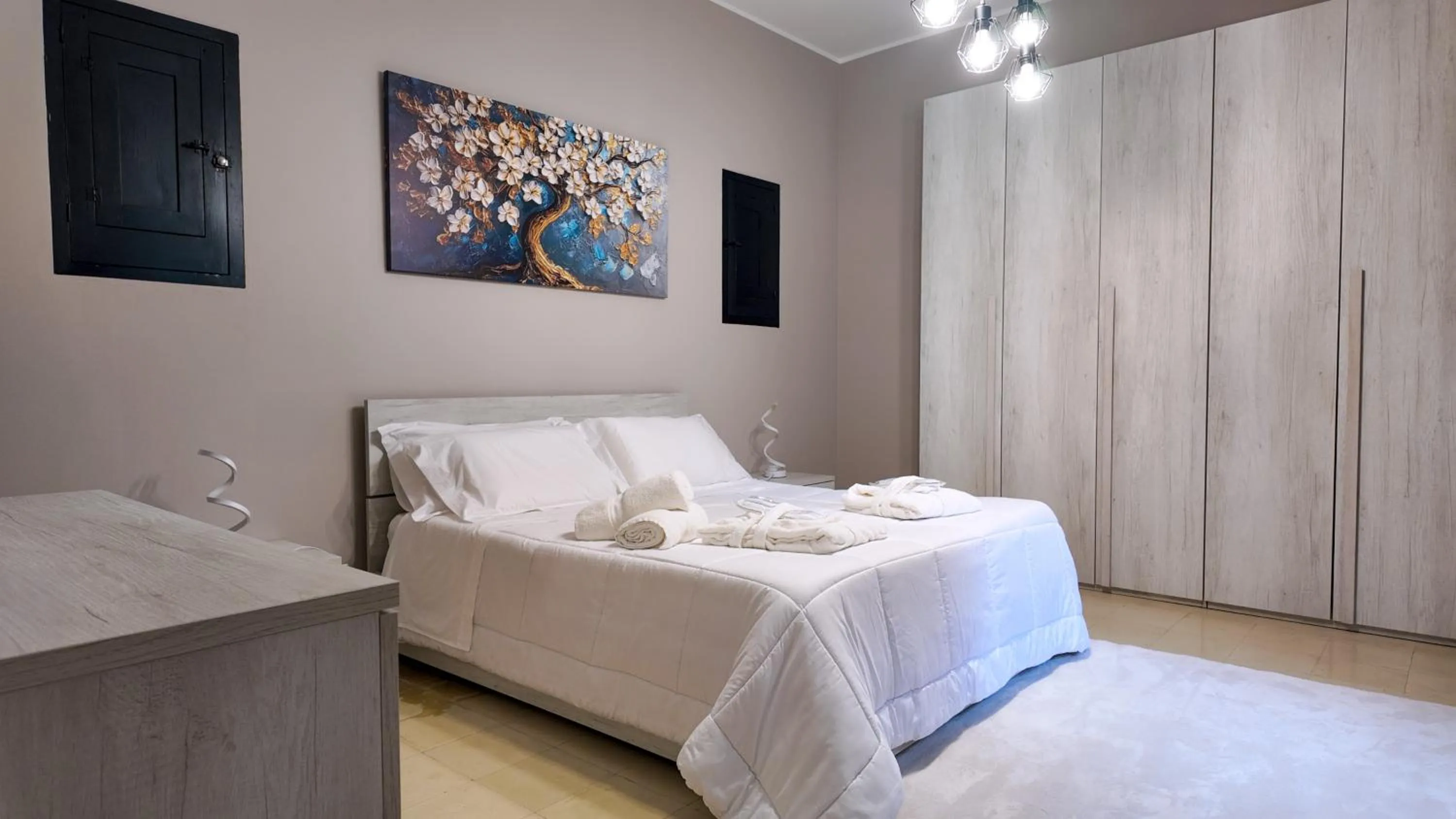 Bed in Villa Neviera Wine Resort & Spa by Cantine Due Palme