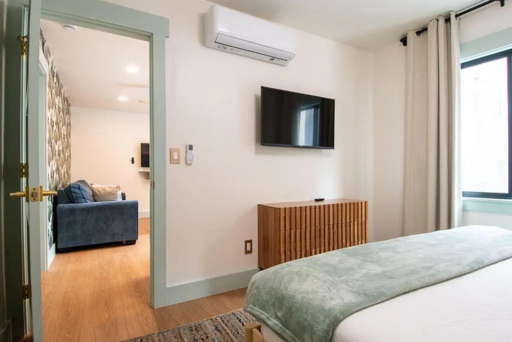 Bed in The Boardwalk Hotel