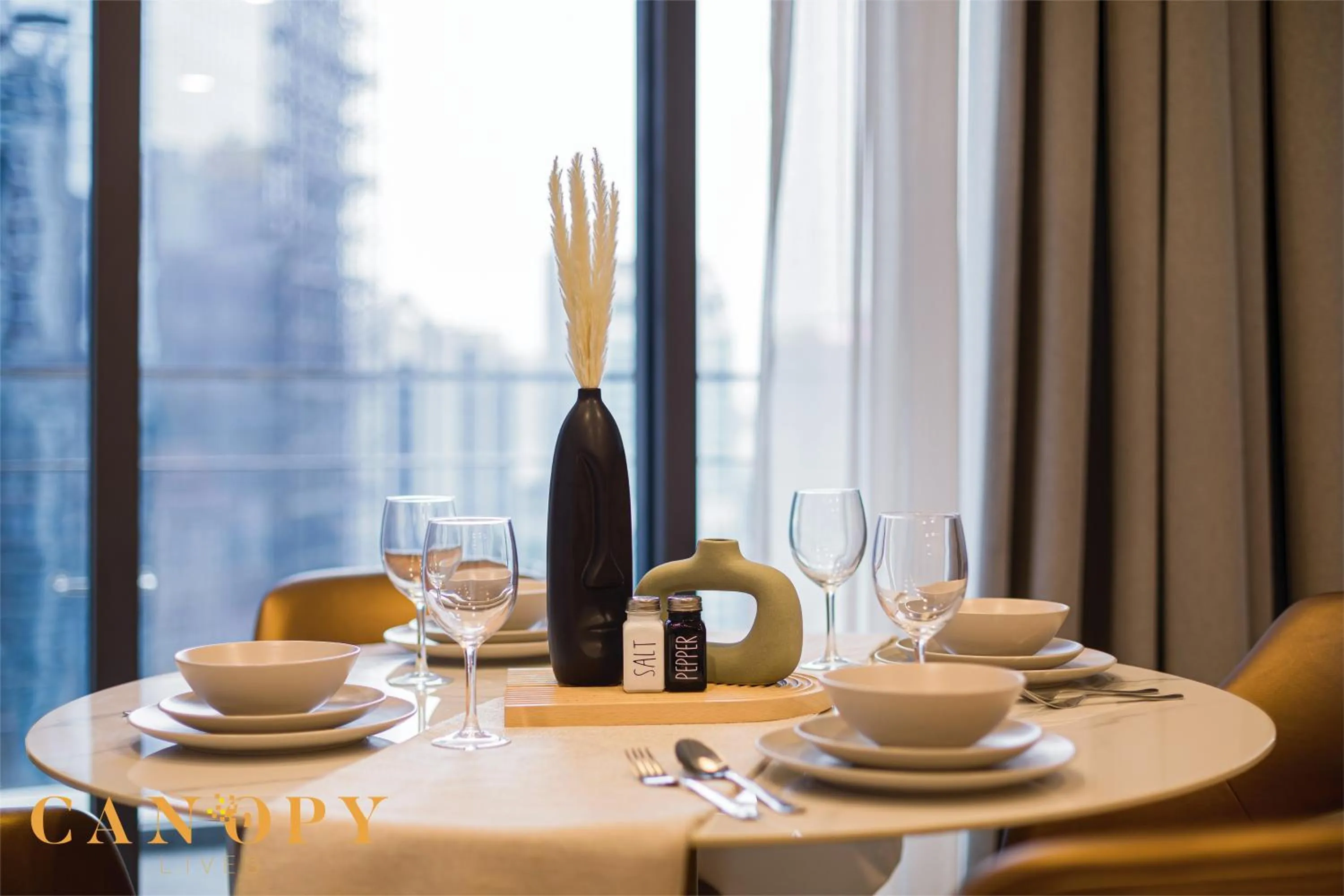 Dining area in The Manor Serviced Residence by Canopy Lives