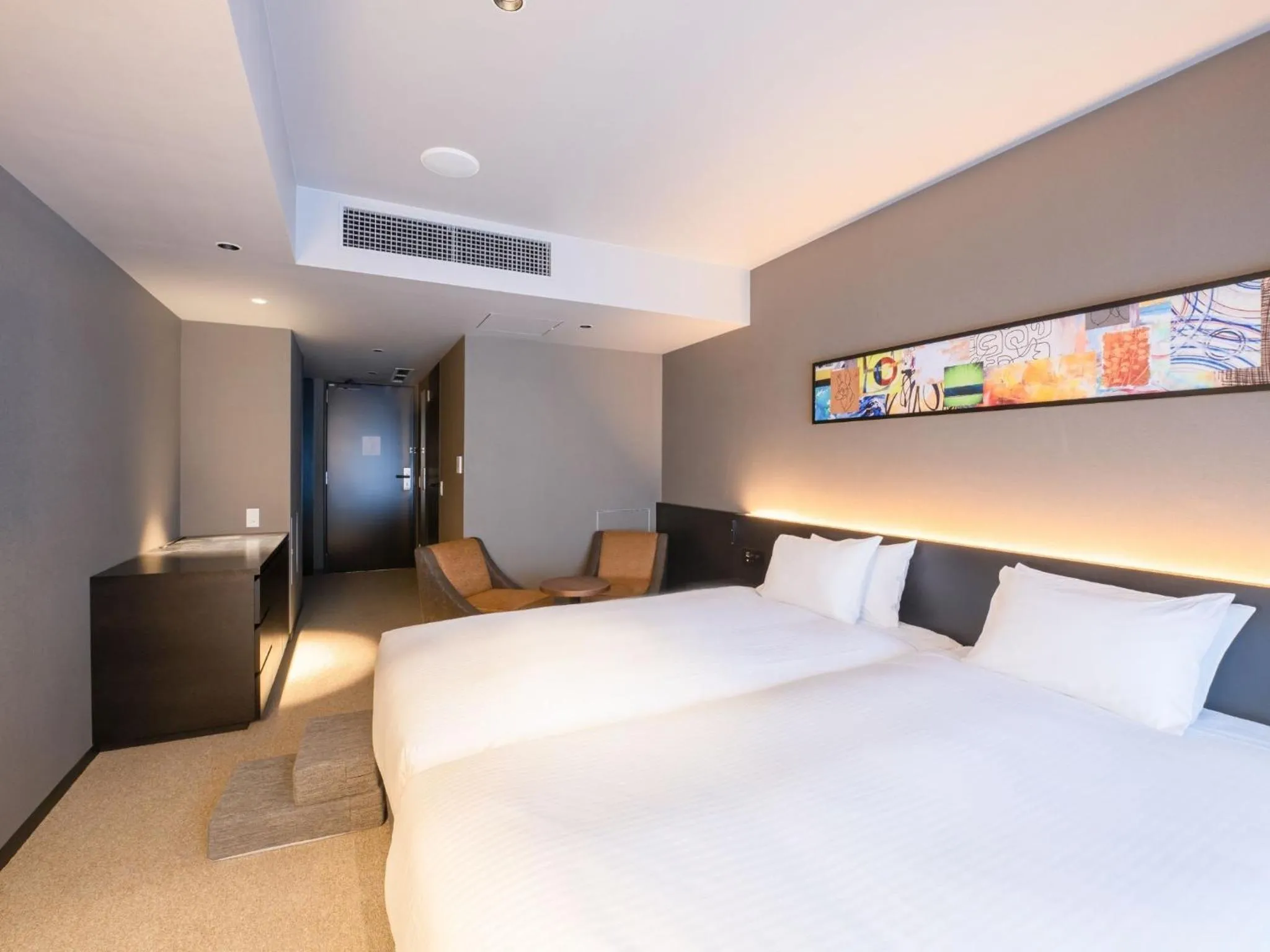 Bedroom, Bed in hotel anddoggy Kyoto Nijo