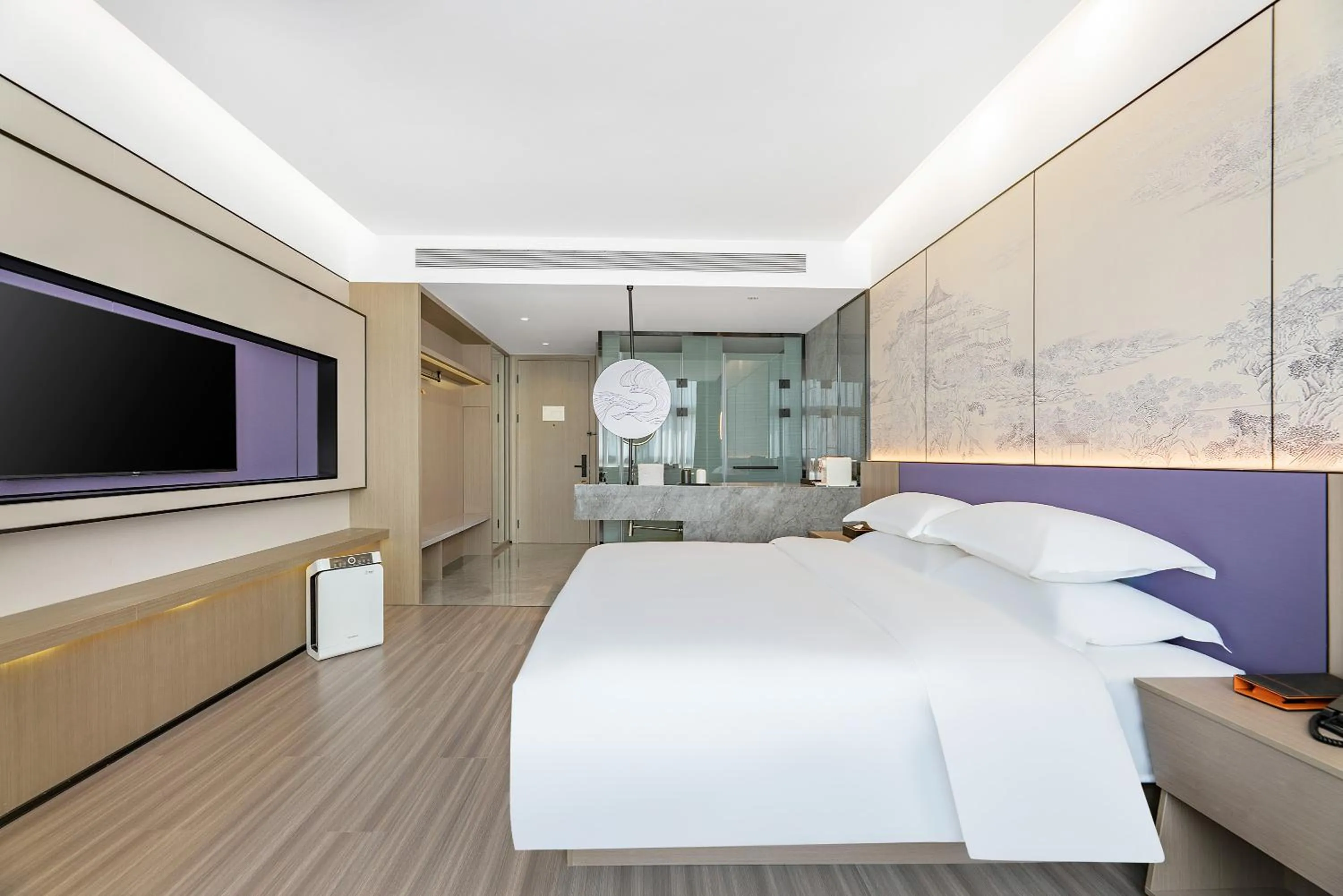 Photo of the whole room, Bed in New Century Mansion Hotel Cixi Guanhaiwei