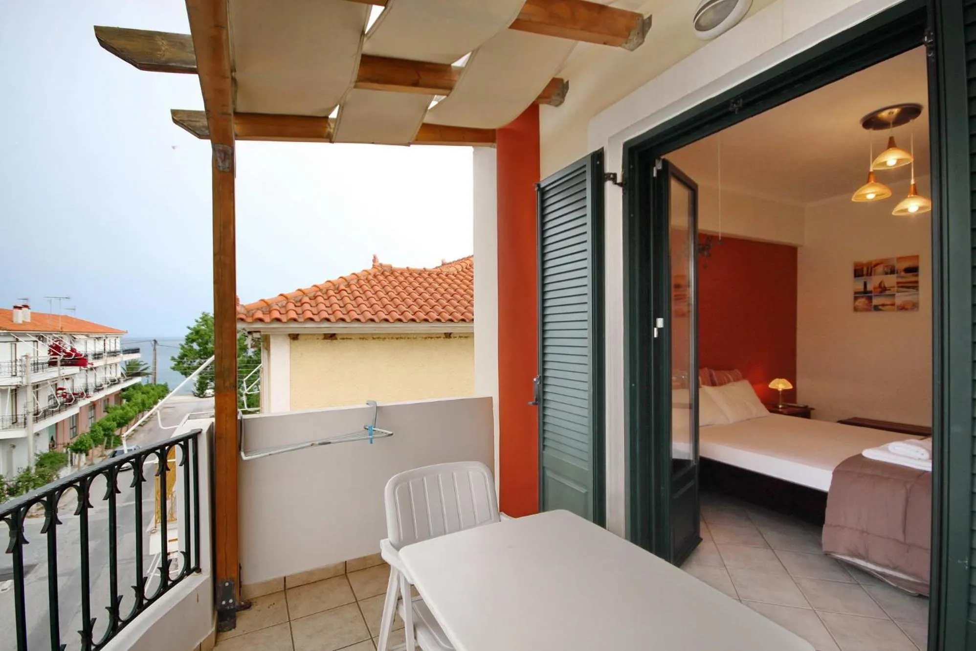 Balcony/Terrace, Bed in Efi's studios