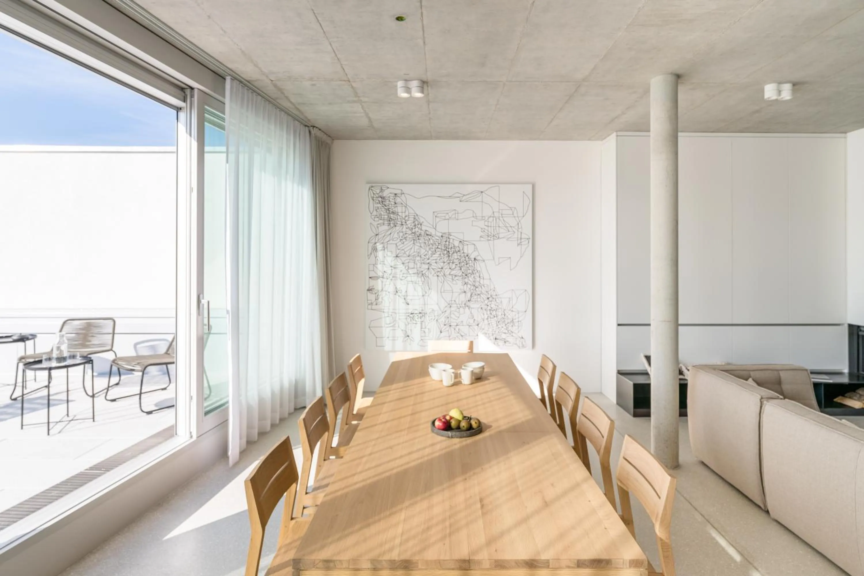 Dining area in Wilmina Apartments & Lofts