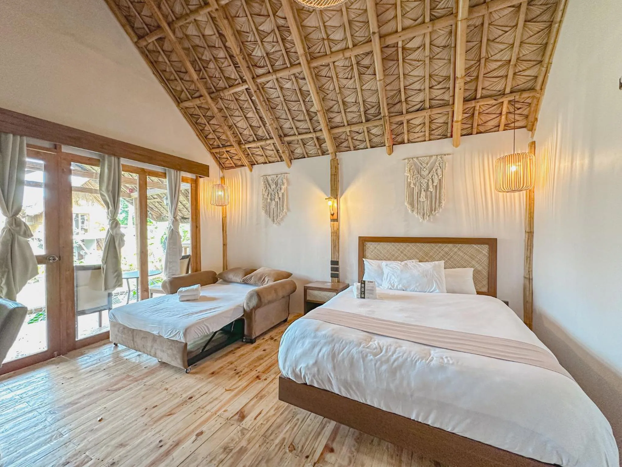 Bed in RECA Resort Philippines Luxury Villas & Nature Retreat