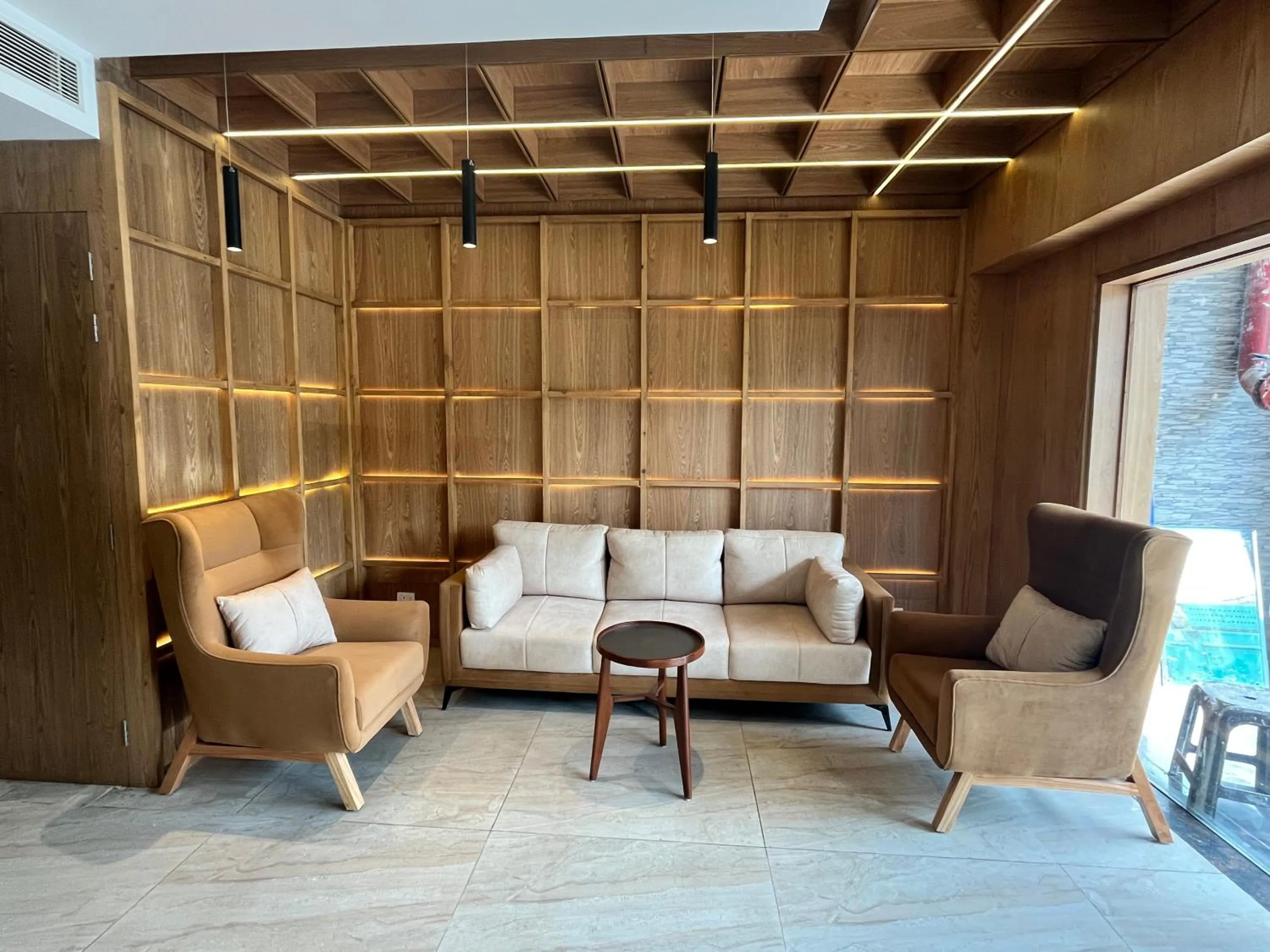 Seating area in Pride Inn