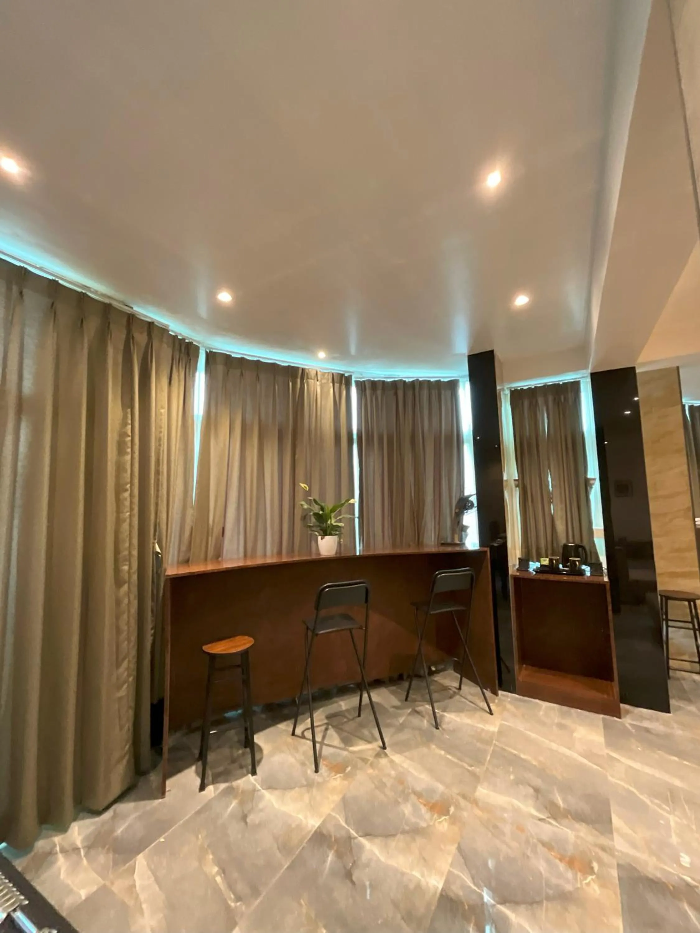 Seating area in Eleven Views by Fracspace