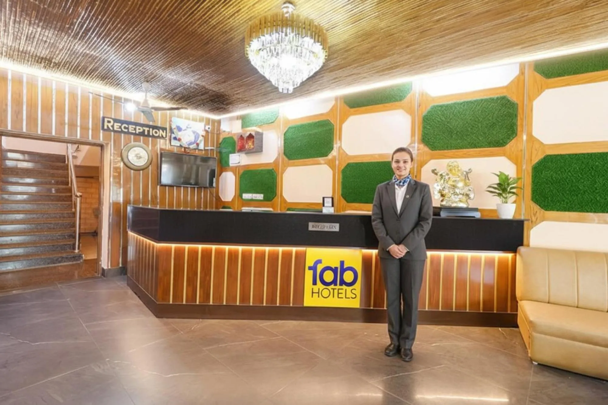 Lobby or reception in FabHotel Shanti International