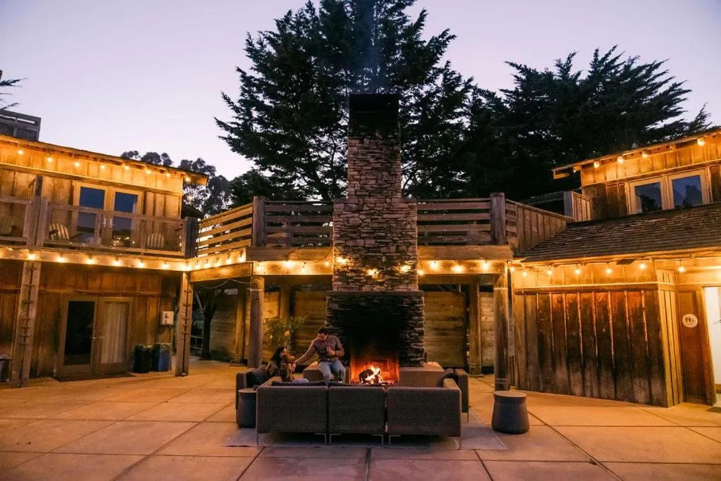 fireplace in Costanoa