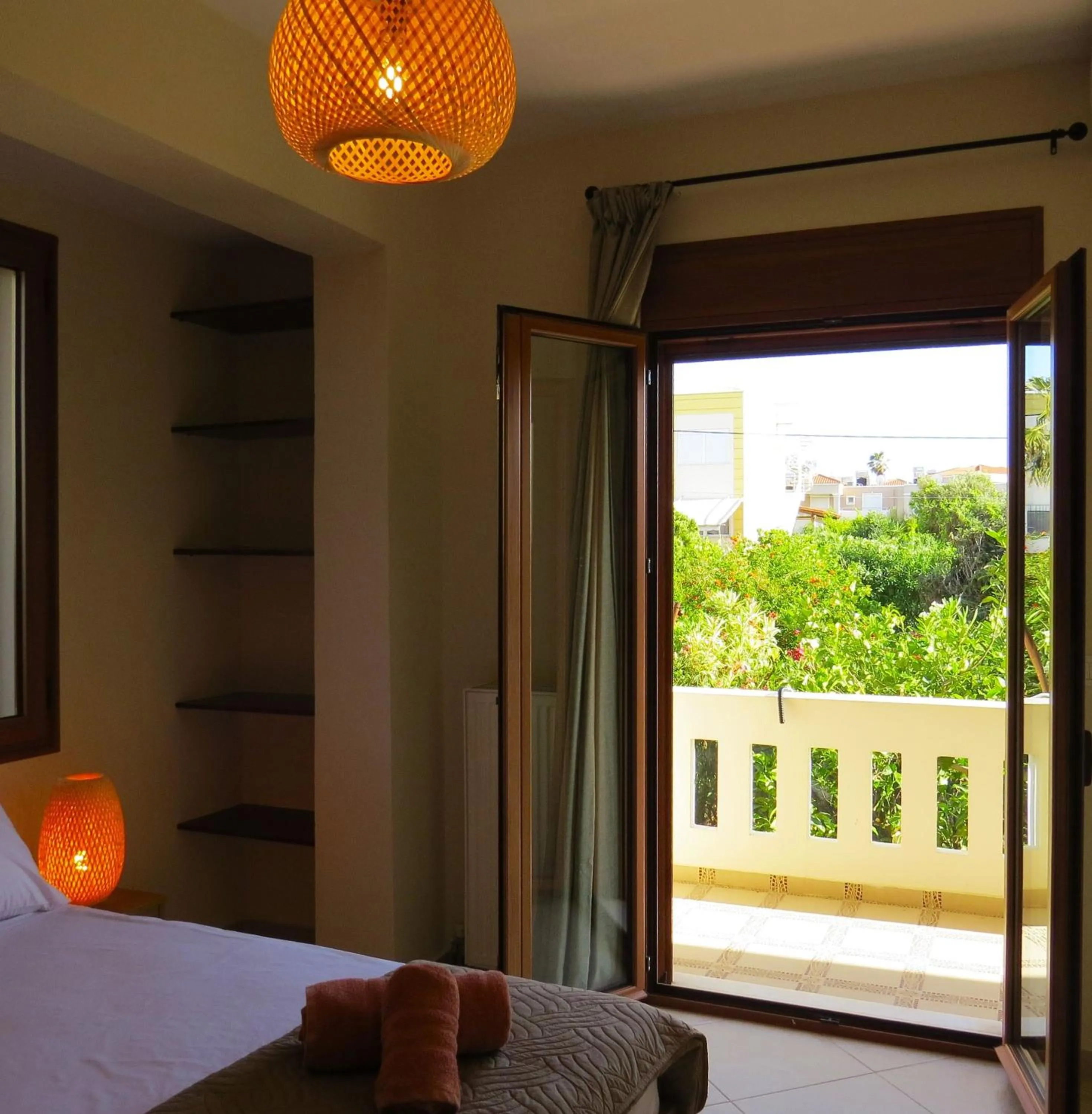 Bed in Maleme ocean front serenity