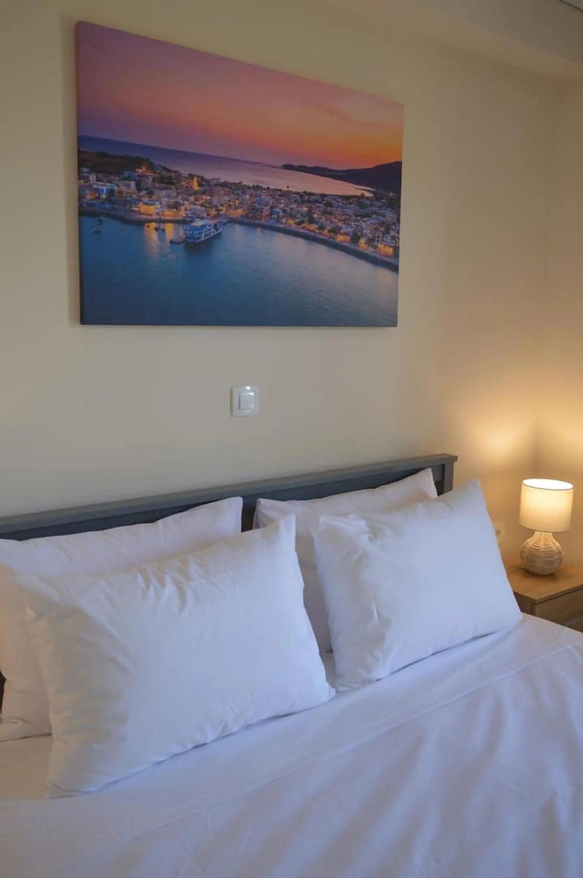 Bed in Maleme ocean front serenity