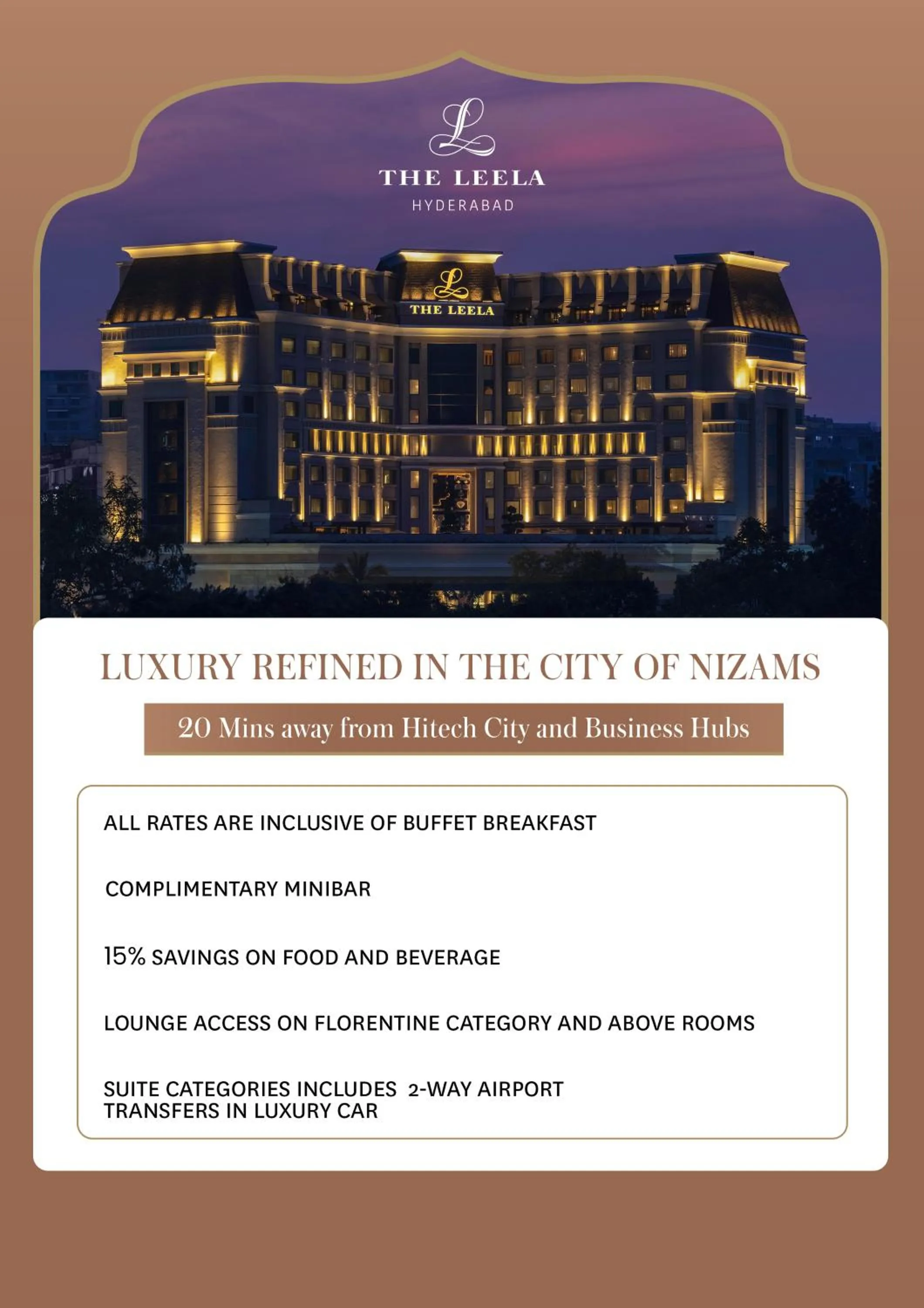 Lounge or bar in The Leela Hyderabad Banjara Hills