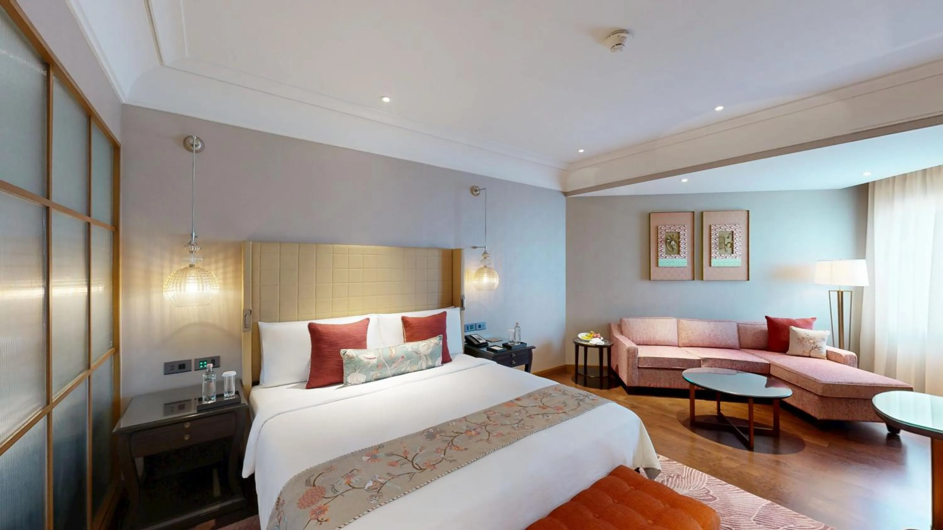 Bedroom, Bed in The Leela Hyderabad Banjara Hills