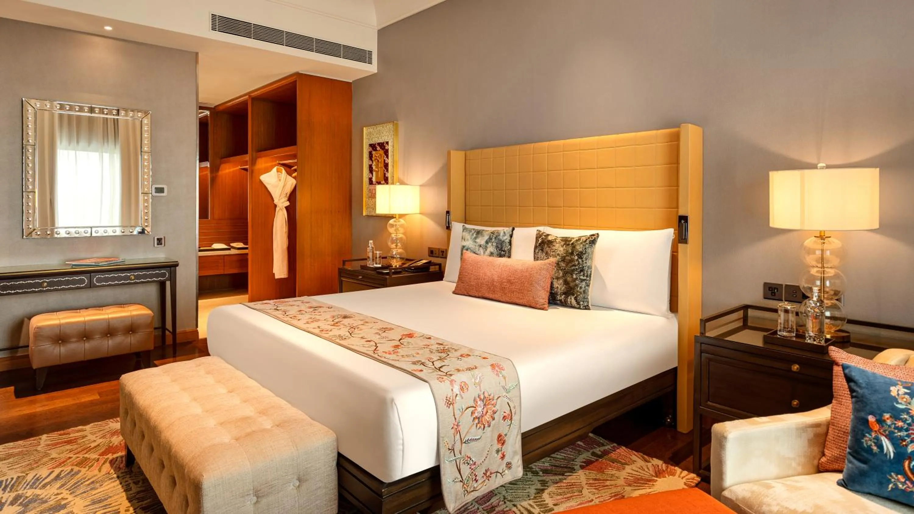 Bedroom, Bed in The Leela Hyderabad Banjara Hills